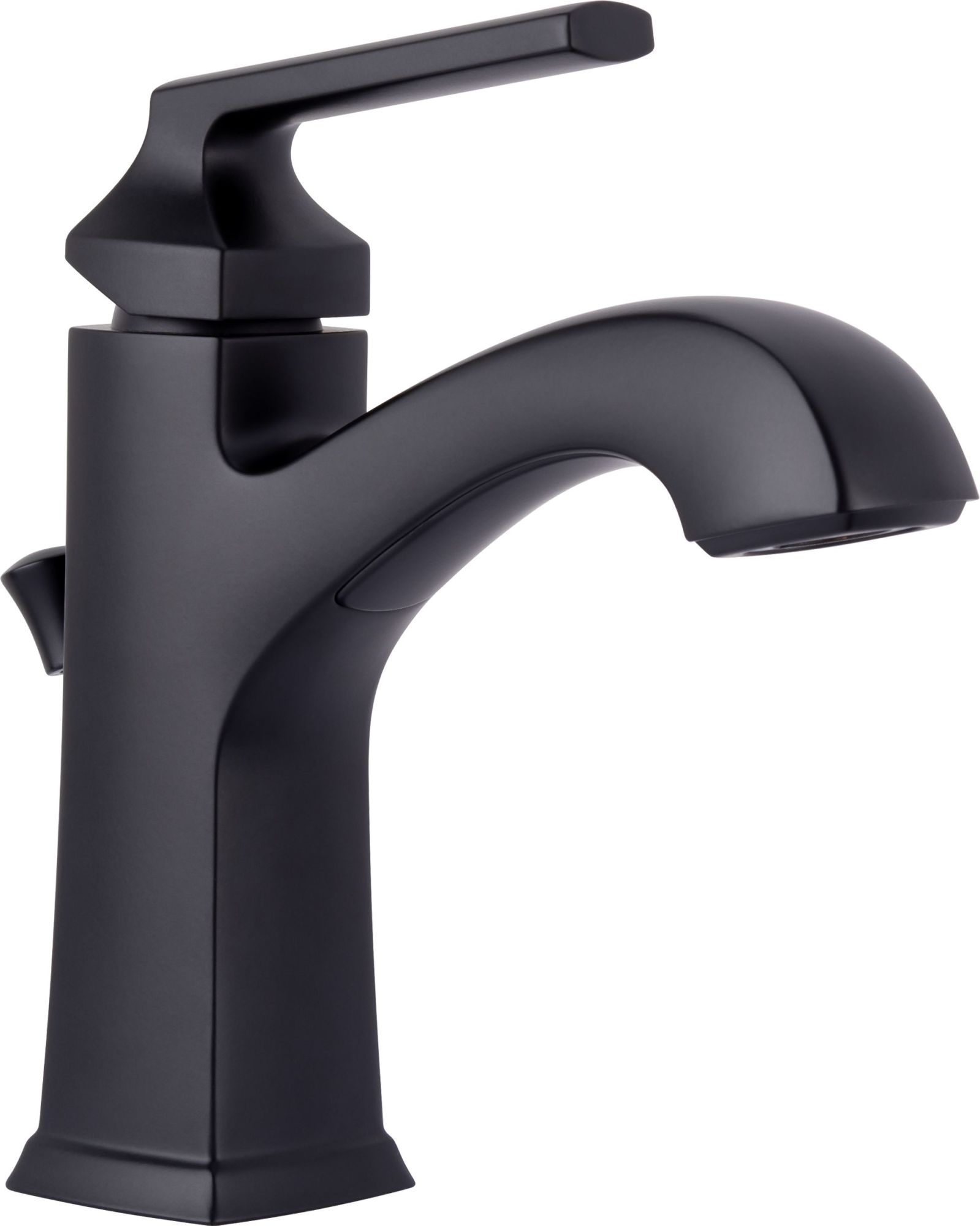 Photos - Tap Miseno MNO611L Elysa 1.2 GPM Single Hole Bathroom Faucet with Pop-Up Drain Assembly and Escutcheon Flat Black Faucet Bathroo 