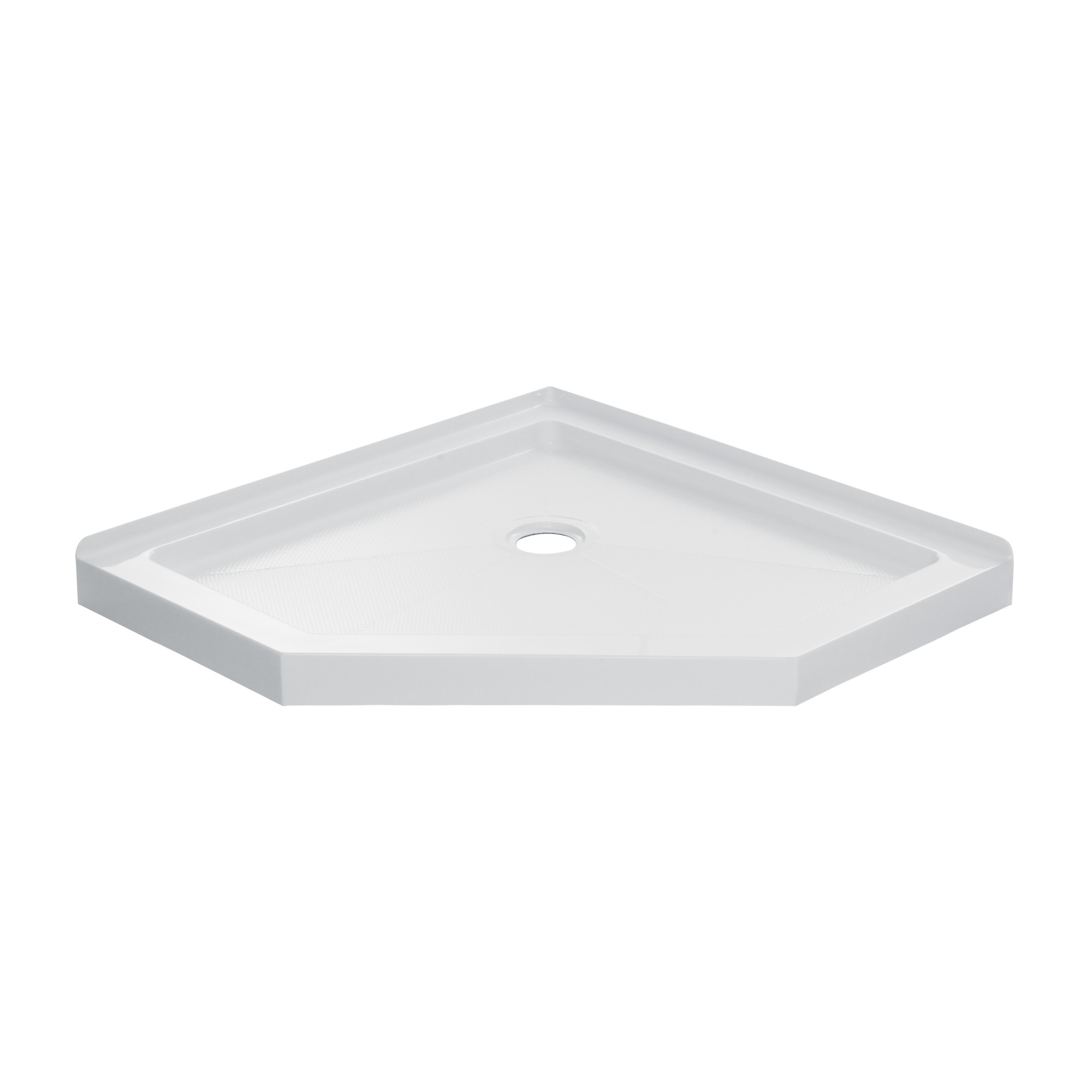 Photos - Shower Tray Miseno MSP-3838NA 37-1/2" x 37-1/2" Shower Base with Triple Threshold and Center Drain White Shower Stalls and Doors Shower 