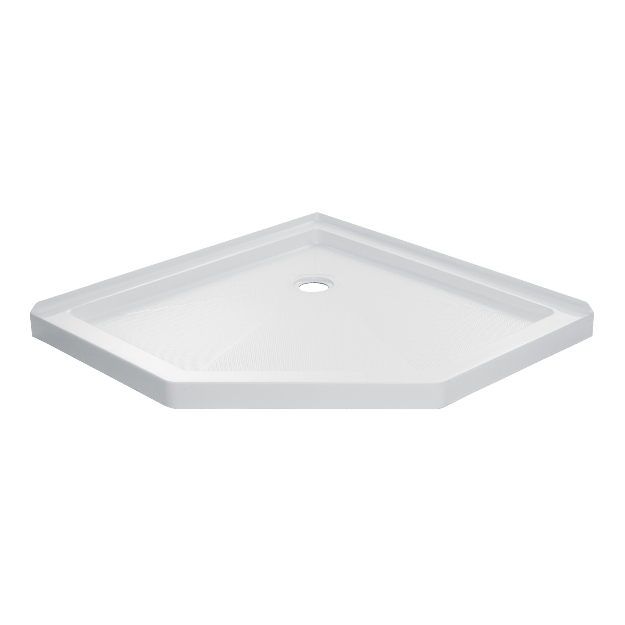 Photos - Shower Tray Miseno MSP-4242NA 42" x 42" Shower Base with Triple Threshold and Center Drain White Shower Stalls and Doors Shower Pans Tri 