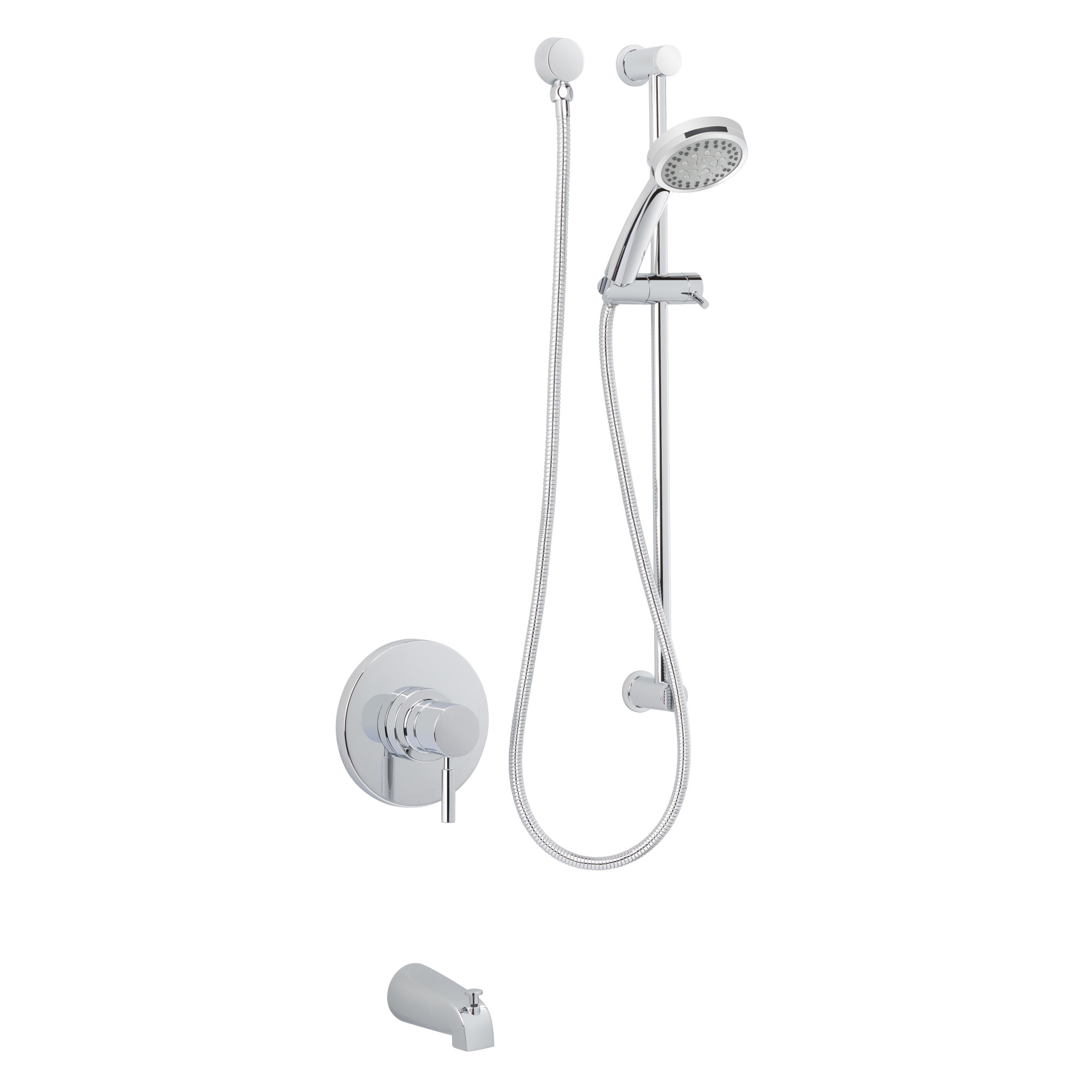 Photos - Shower System Miseno MTS-550570HS-SB Mia Pressure Balanced Tub and Shower Trim with Hand Shower Slide Bar and Tub Spout Polished Chrome Sh