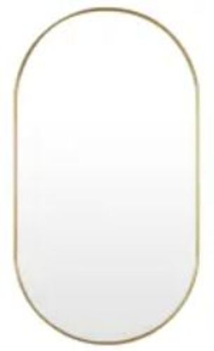 Miseno 803120-MIR 20" x 36" Oval Metal Wall Mirror Only Brushed Gold Home Decor Mirrors Bathroom Mirror