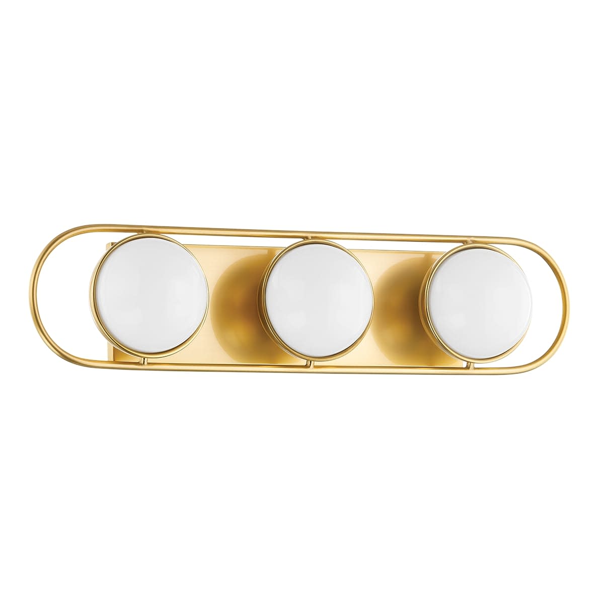 Photos - Chandelier / Lamp AMY Mitzi H783303  3 Light 16" Wide Vanity Light Aged Brass Indoor Lighting Bathroom Fixtures Vanity Light H783303-AGB 