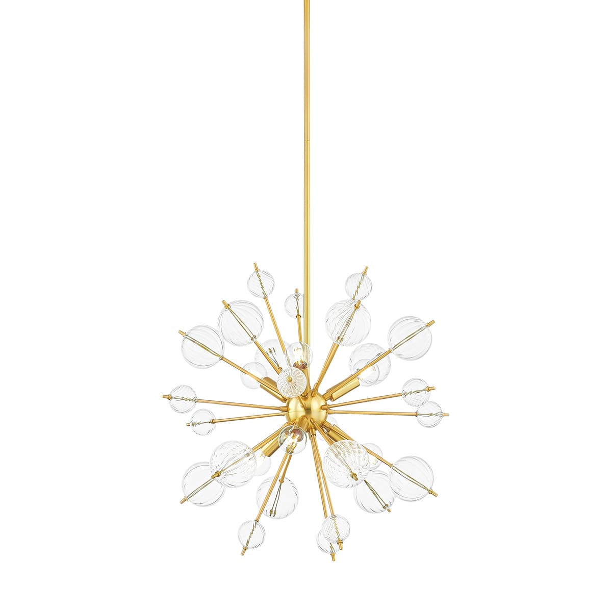 Photos - Chandelier / Lamp Wide Mitzi H794806 Linnea 6 Light 22"  Sputnik Chandelier Aged Brass Indoor Lighting Chandeliers H794806-AGB 