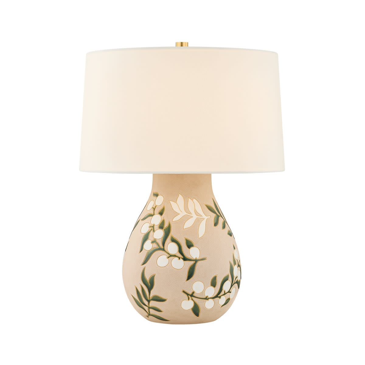 Photos - Desk Lamp Mitzi HL1112201 Maeve 20" Tall Vase Table Lamp Aged Brass / Ceramic Maybell Motif Lamps Table Lamps HL1112201-AGB/CYM