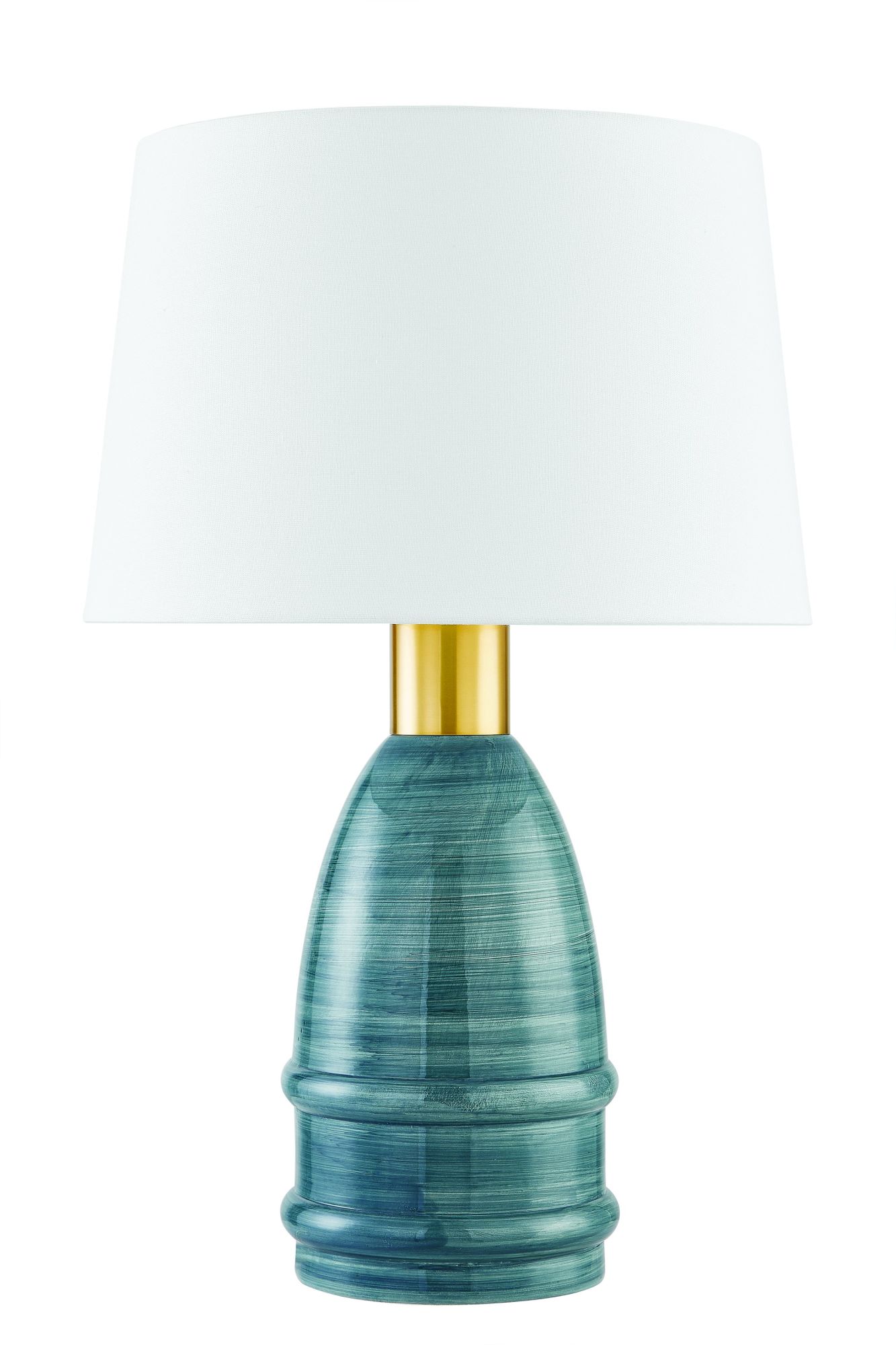 Photos - Desk Lamp Mitzi HL887201 Tenley 26" Tall Accent Table Lamp Aged Brass / Ceramic Inchyra Blue Lamps Table Lamps HL887201-AGB/CYB