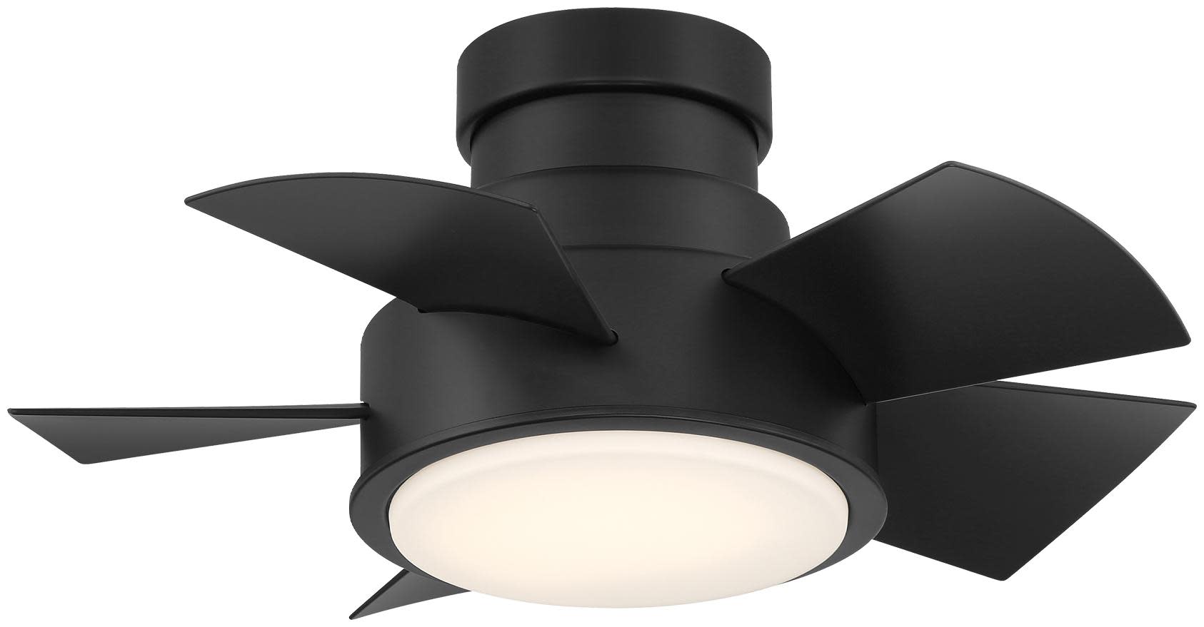 Photos - Fan Modern Forms Vox 26 Flush Vox 26" 5 Blade Indoor / Outdoor Smart LED Hugger Ceiling  Matte Black / 3500K s Ceiling  