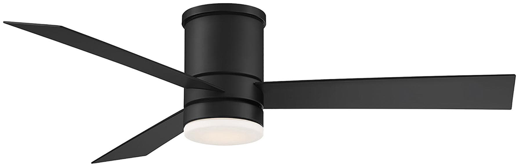 Photos - Fan Modern Forms Axis 52 Flush Axis 52" 3 Blade Indoor / Outdoor Smart LED Hugger Ceiling  Matte Black / 3000K s Ceiling F 