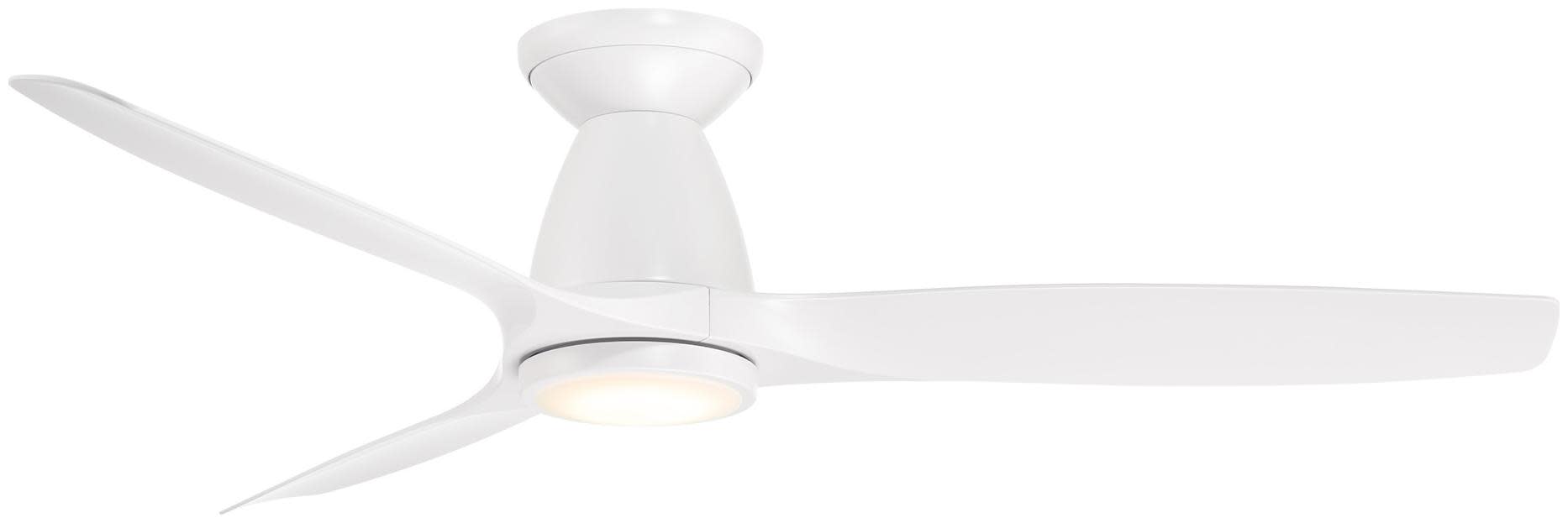 Photos - Fan Modern Forms Skylark 54 Flush Skylark 54" 3 Blade Indoor / Outdoor Smart LED Hugger Ceiling  Matte White s Ceiling  