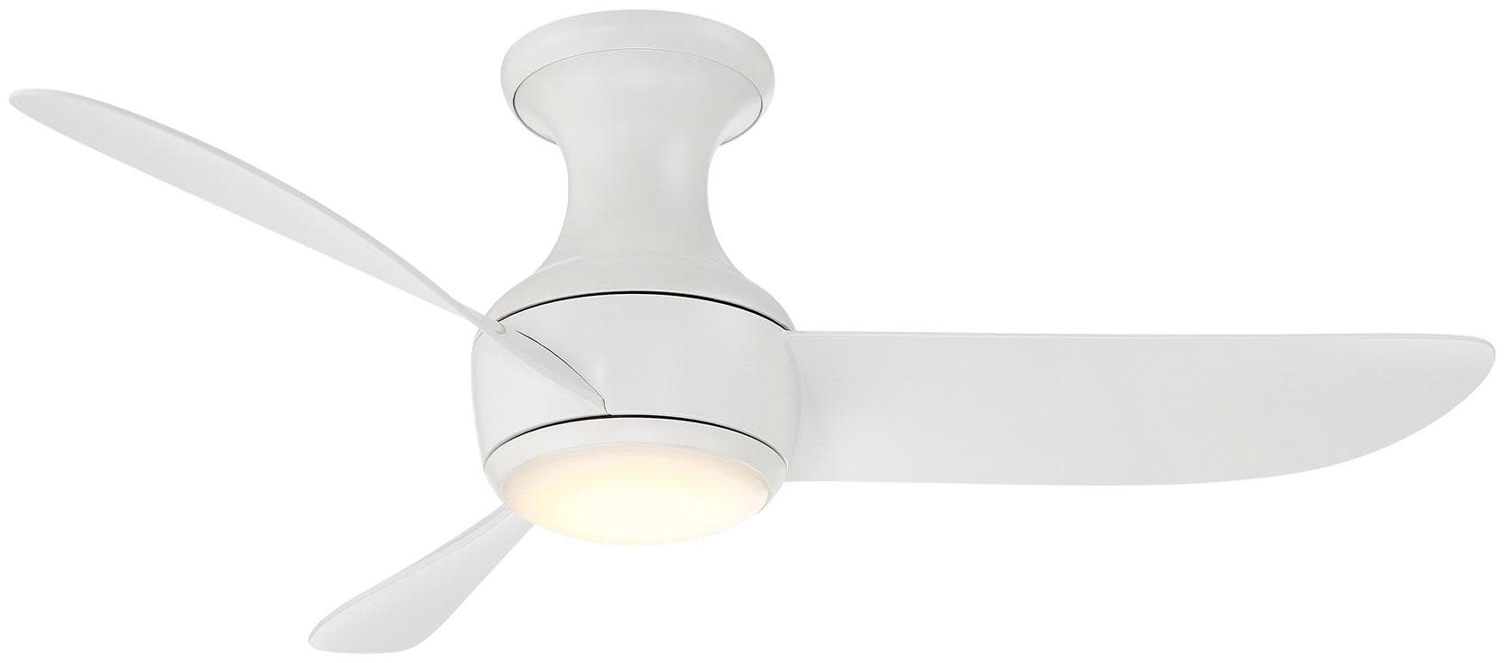 Photos - Fan Modern Forms Corona Flush 44 LED 3500K Corona 44" 3 Blade Indoor / Outdoor Smart LED Ceiling  - 3500K Matte White s Ce 