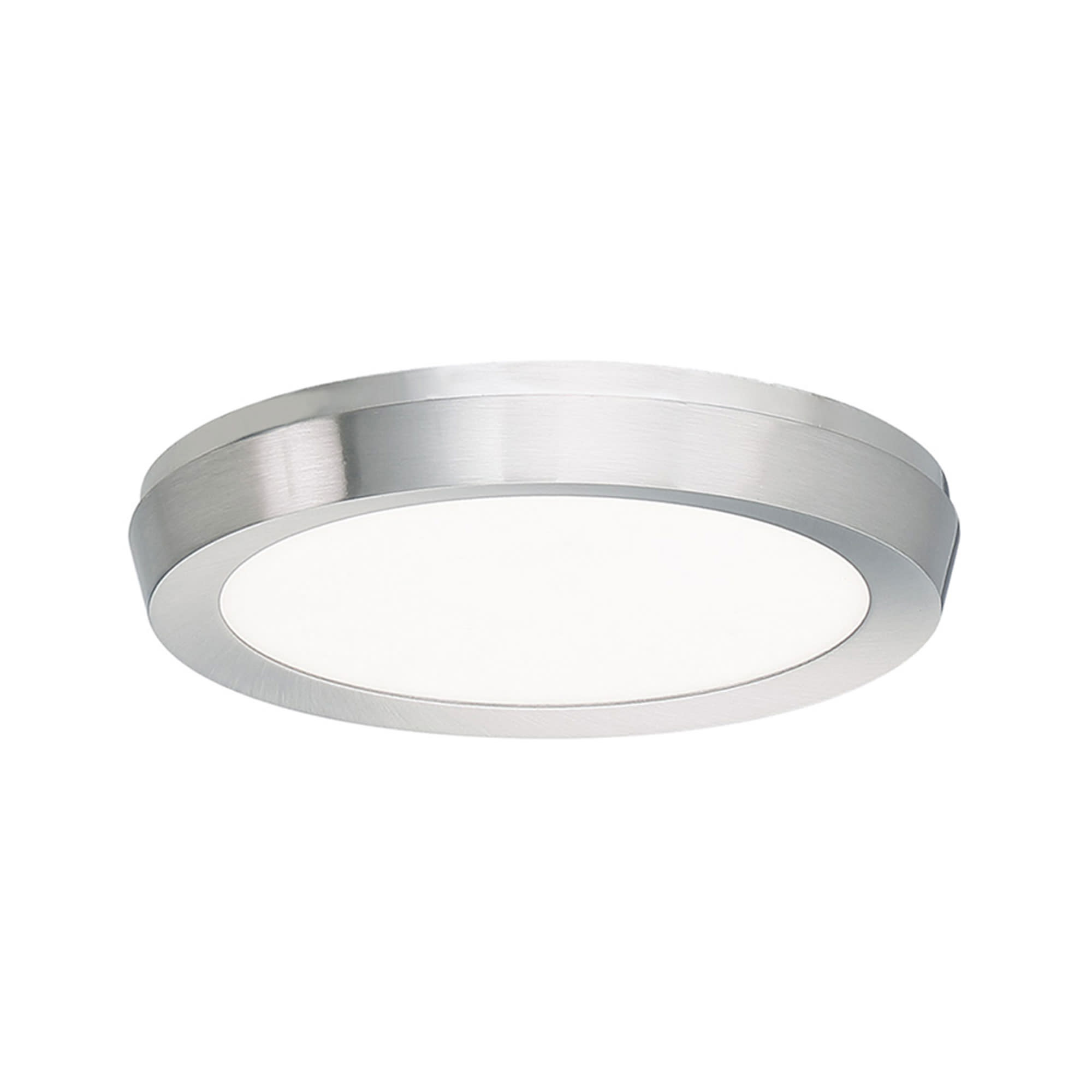 Photos - Chandelier / Lamp Modern Forms FM-4207 Argo 7" Wide Tri-CCT LED Flush Mount Ceiling Fixture with Smooth White Acrylic Shade Brushed Nickel / 2 