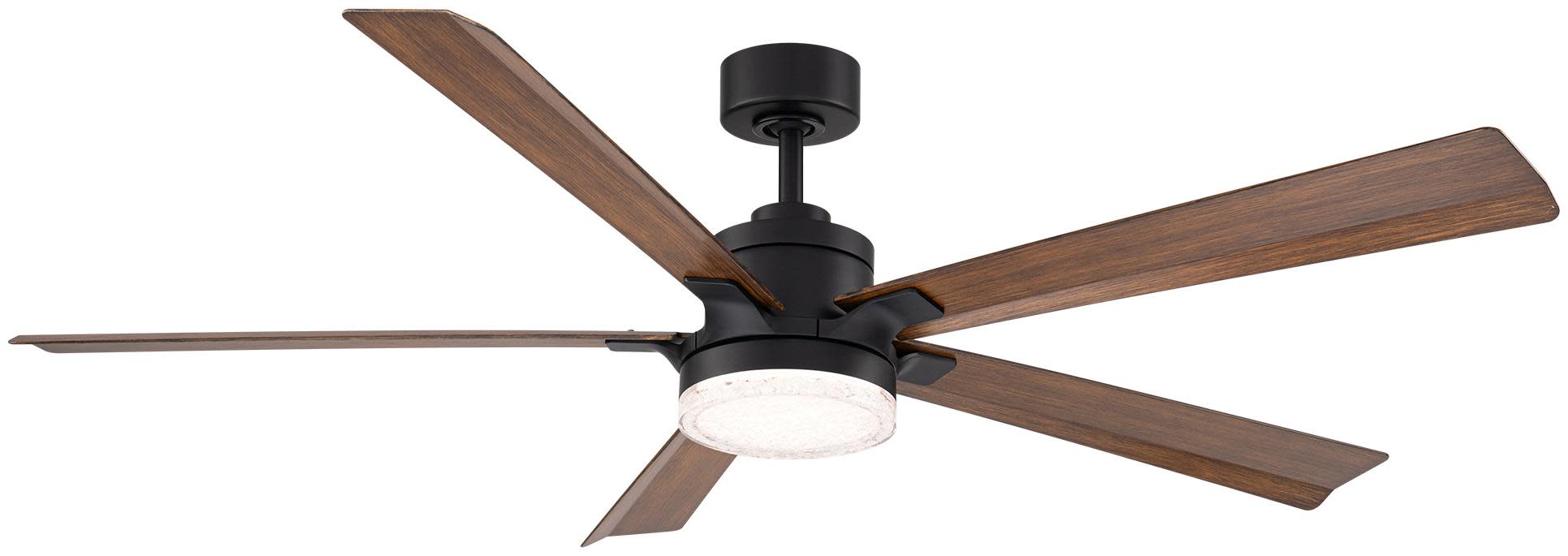 Photos - Fan Modern Forms FR-D2603-64C Radiant 64 64" 5 Blade Indoor / Outdoor Smart LED Ceiling with Reclaimed Crystal Shade Matte B