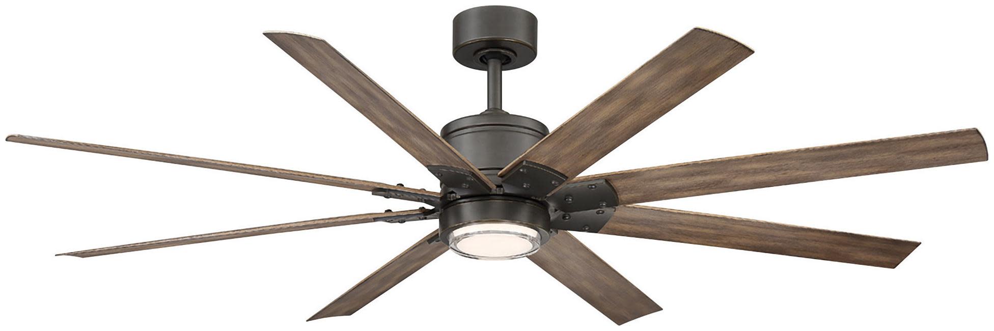 Photos - Fan Modern Forms Renegade 66 Renegade 66" 8 Blade Indoor / Outdoor Smart LED Ceiling  Oil Rubbed Bronze / 3500K s Ceiling 