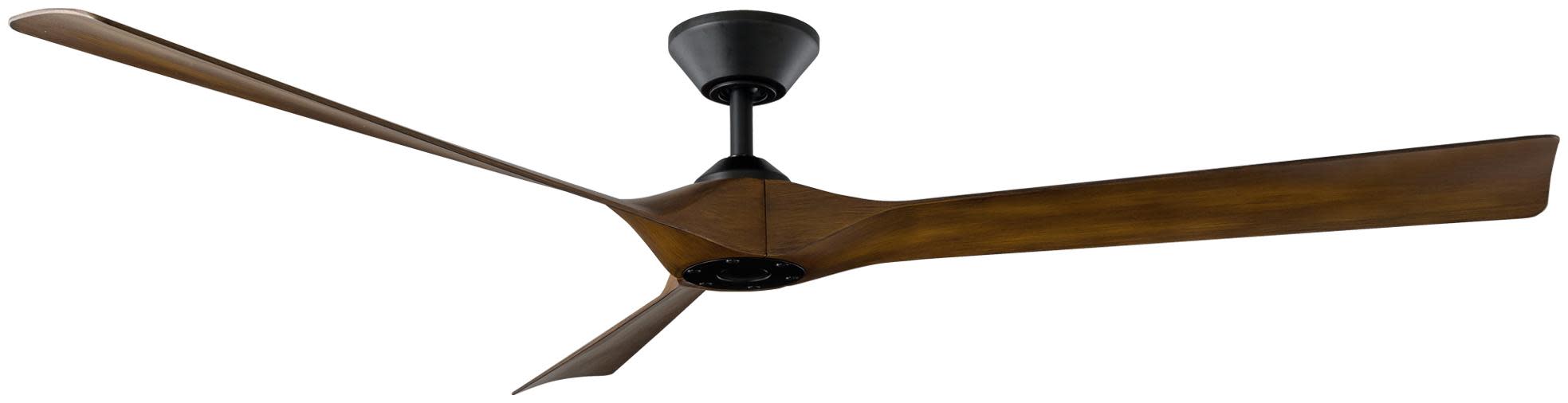 Modern Forms FR-W2204-70 Torque 70" 3 Blade Indoor / Outdoor Smart Ceiling Fan Matte Black / Distressed Koa Fans Ceiling Fans Outdoor Ceiling Fans