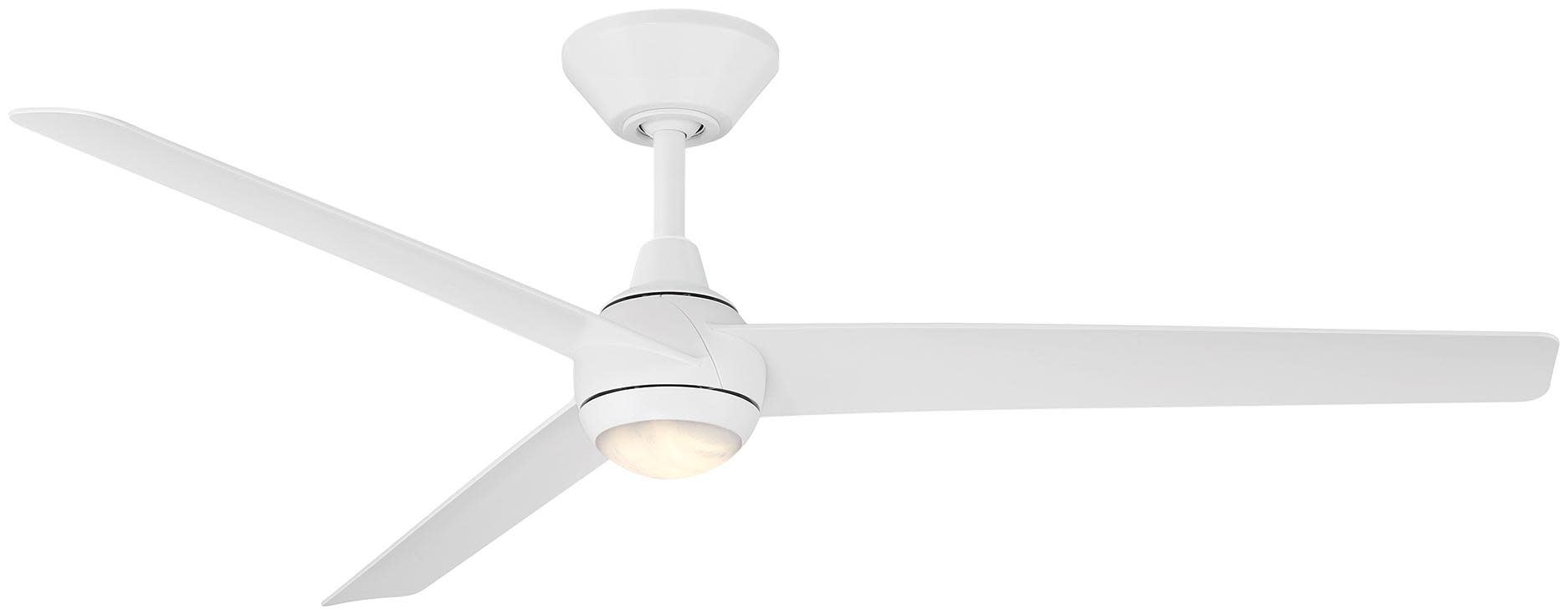 Photos - Fan Modern Forms FR-W2503-54L Pisces 54" 3 Blade Indoor / Outdoor Smart LED Ceiling  Matte White s Ceiling s Outdoor Ce 