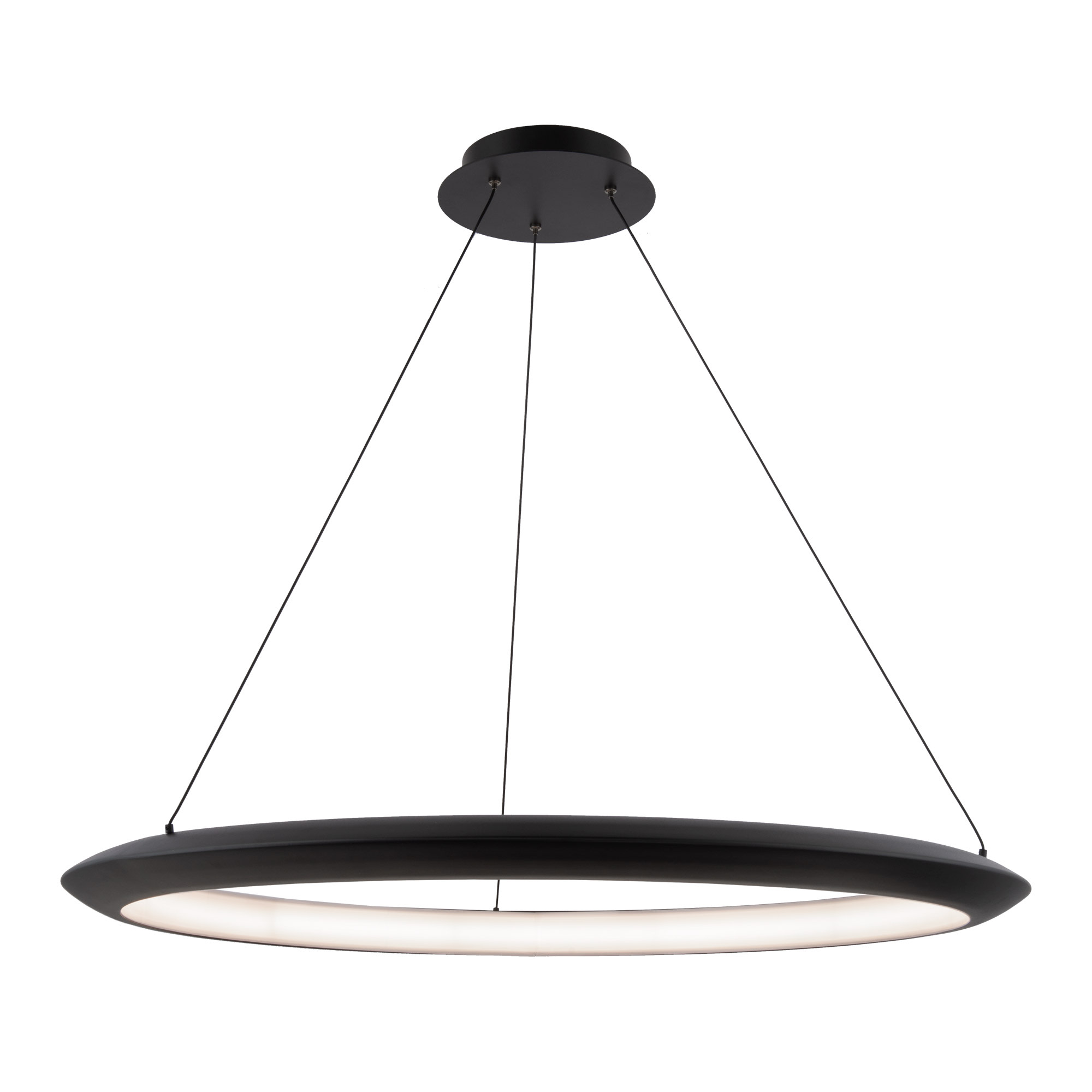 Photos - Chandelier / Lamp Modern Forms PD-55036 The Ring 36" Wide LED Suspended Ring Chandelier Black / 3500K Indoor Lighting Chandeliers PD-55036-35 