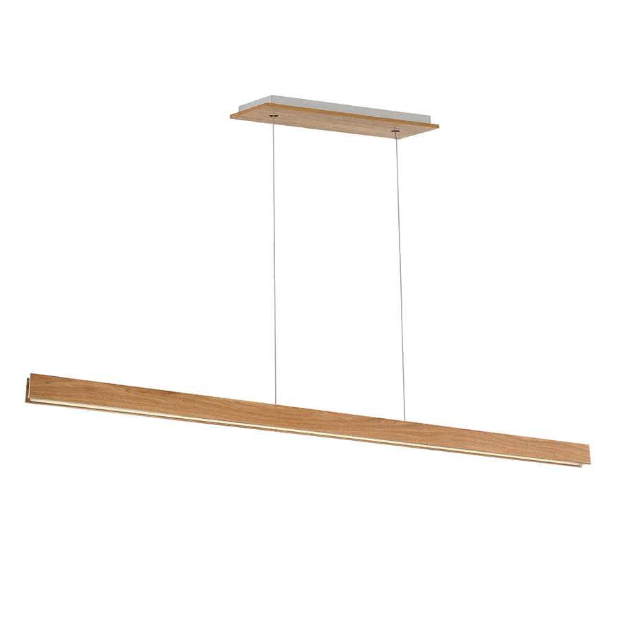 Photos - Chandelier / Lamp Modern Forms PD-58784 Drift 84" Wide Integrated LED Linear Chandelier Walnut Indoor Lighting Chandeliers PD-58784-WAL 