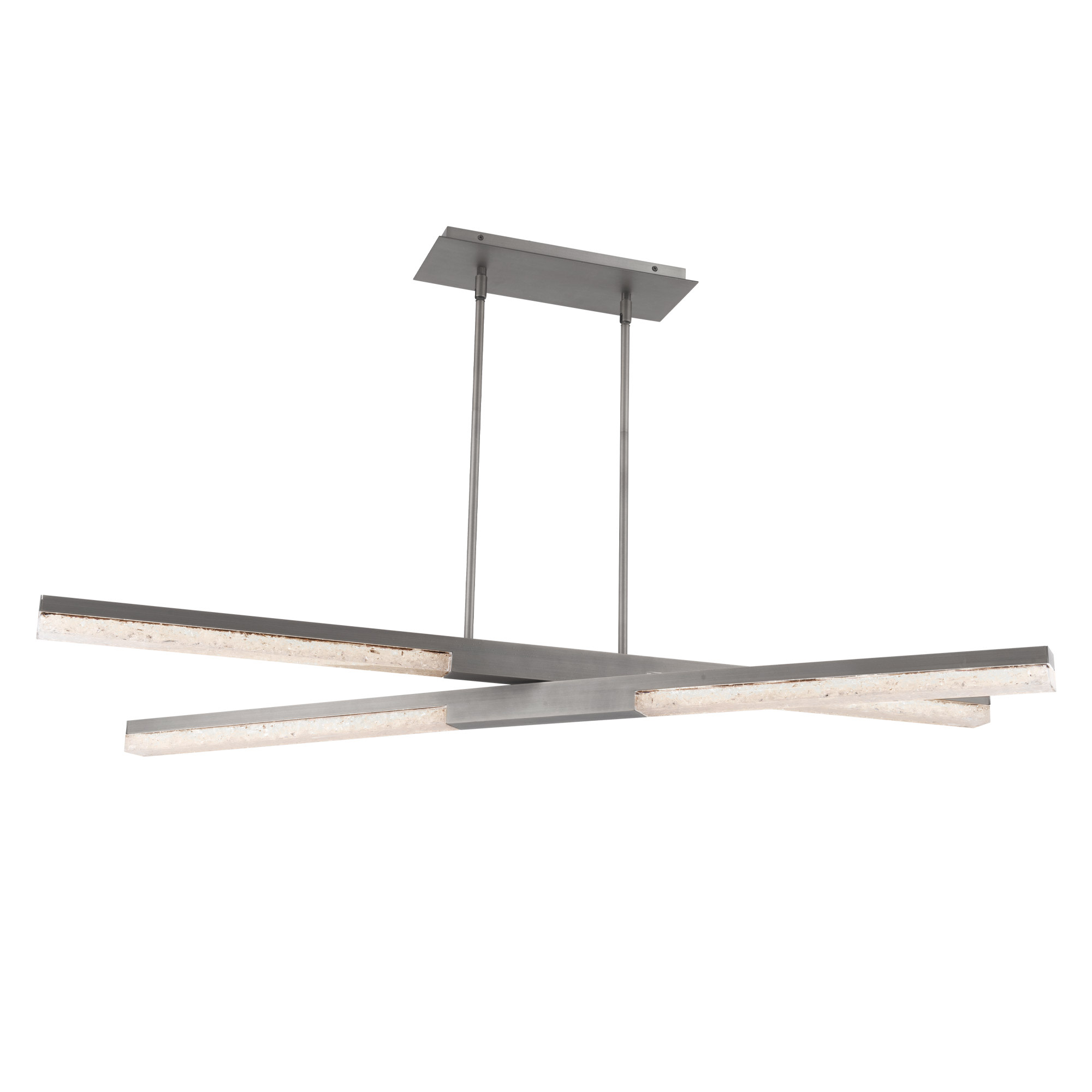Photos - Chandelier / Lamp Modern Forms PD-81004 Minx 2 Light 48" Wide LED Linear Chandelier with Reclaimed K5 Crystal Shades Antique Nickel Indoor Lig 