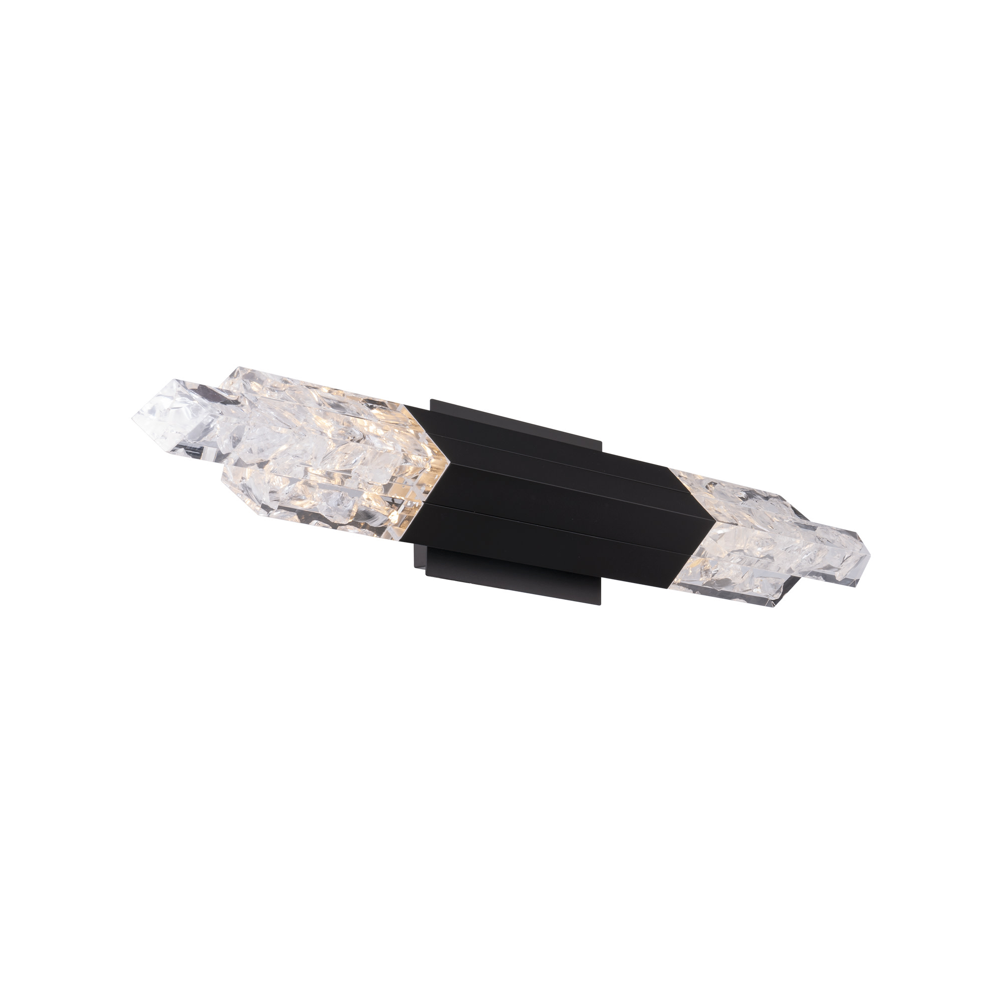 Photos - Chandelier / Lamp Modern Forms WS-54432 Montage 2 Light 32" Wide LED Bath Bar with Crystal Shades Black Indoor Lighting Bathroom Fixtures Bath 