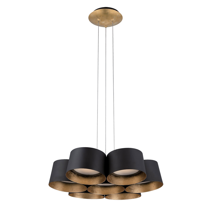 Photos - Chandelier / Lamp Modern Forms PD-52718 Marimba 18" Diameter LED Dimming Pendant Gold Leaf Indoor Lighting Pendants PD-52718-GL 