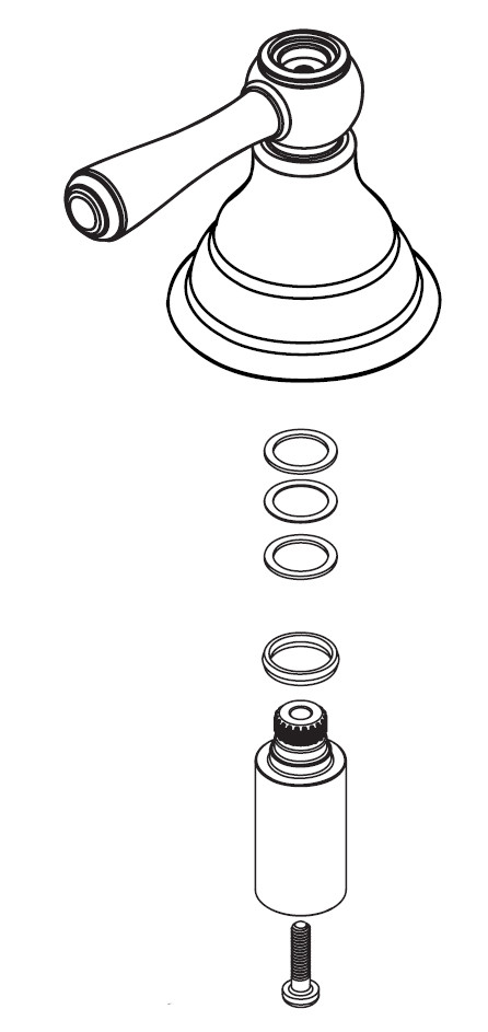 Moen 114337 Replacement Handle Hub Kit Only Brushed Nickel Faucet Accessories and Parts Bathroom Sink Faucet Parts Handle Parts