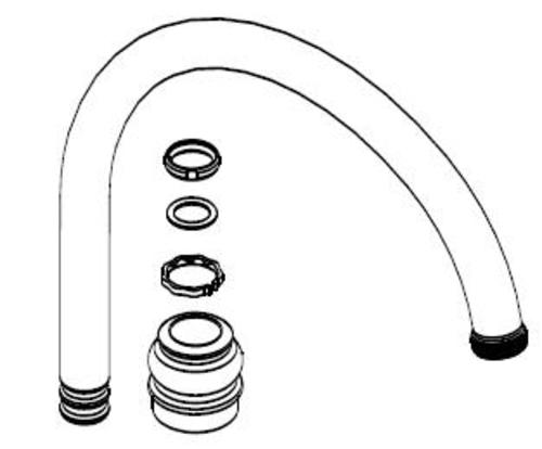 Moen 115043 Replacement Spout Kit Chrome Faucet Accessories and Parts Kitchen Faucet Parts Spouts