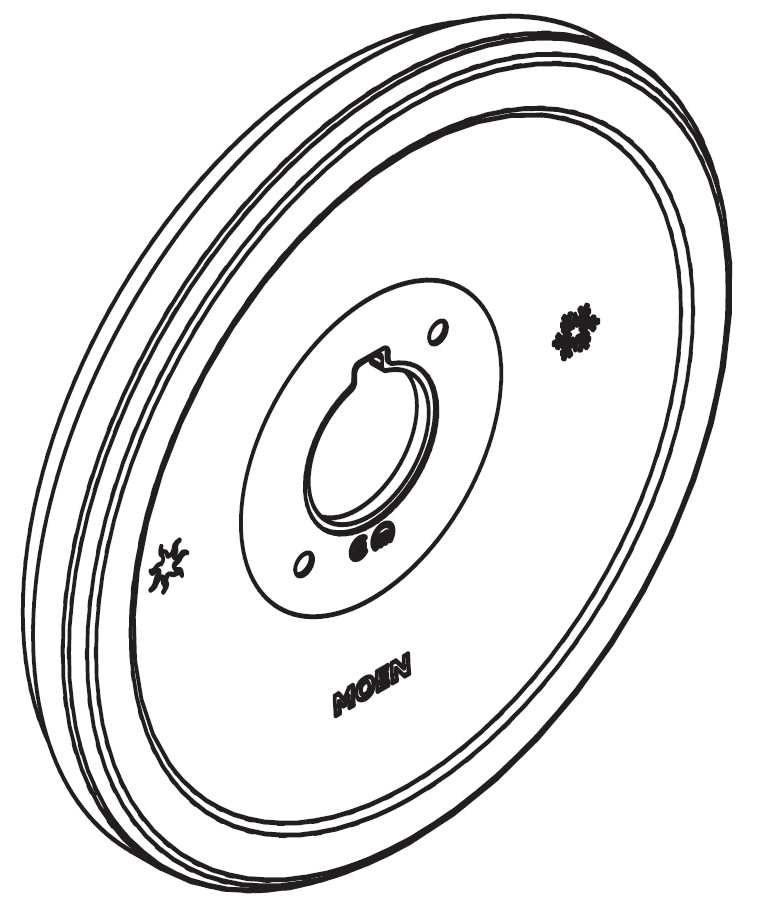 Moen 128881 Manufacturer Replacement Part Chrome Bath and Shower Parts Shower Trim Parts Escutcheons