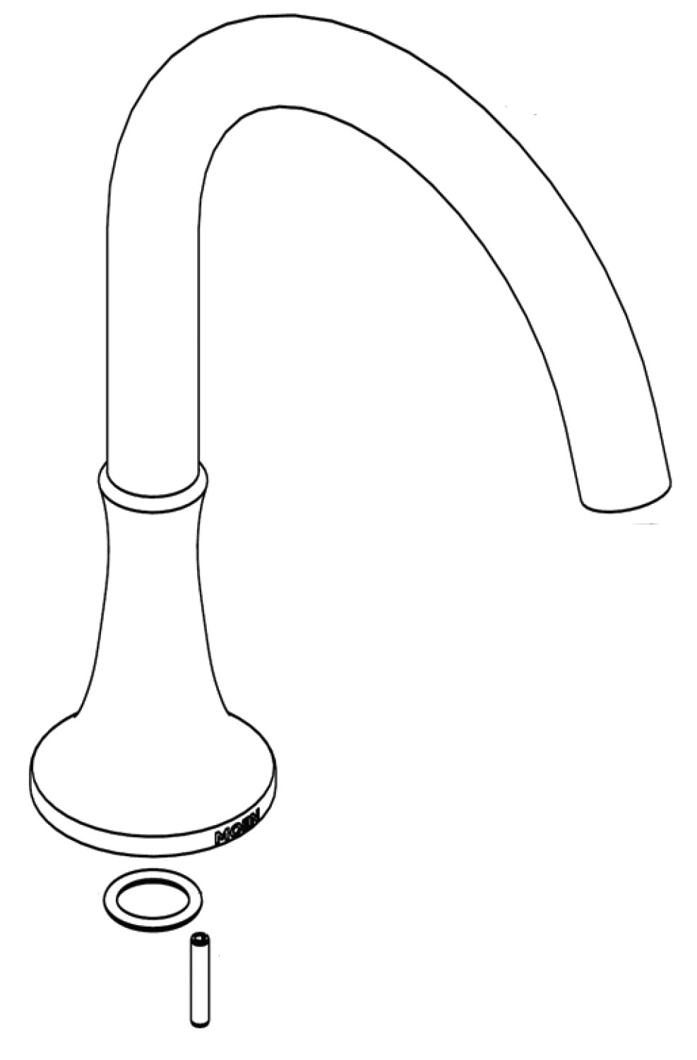 Moen 128883 Manufacturer Replacement Part Chrome Bath and Shower Accessories Tub Spouts Non Diverter Tub Spouts