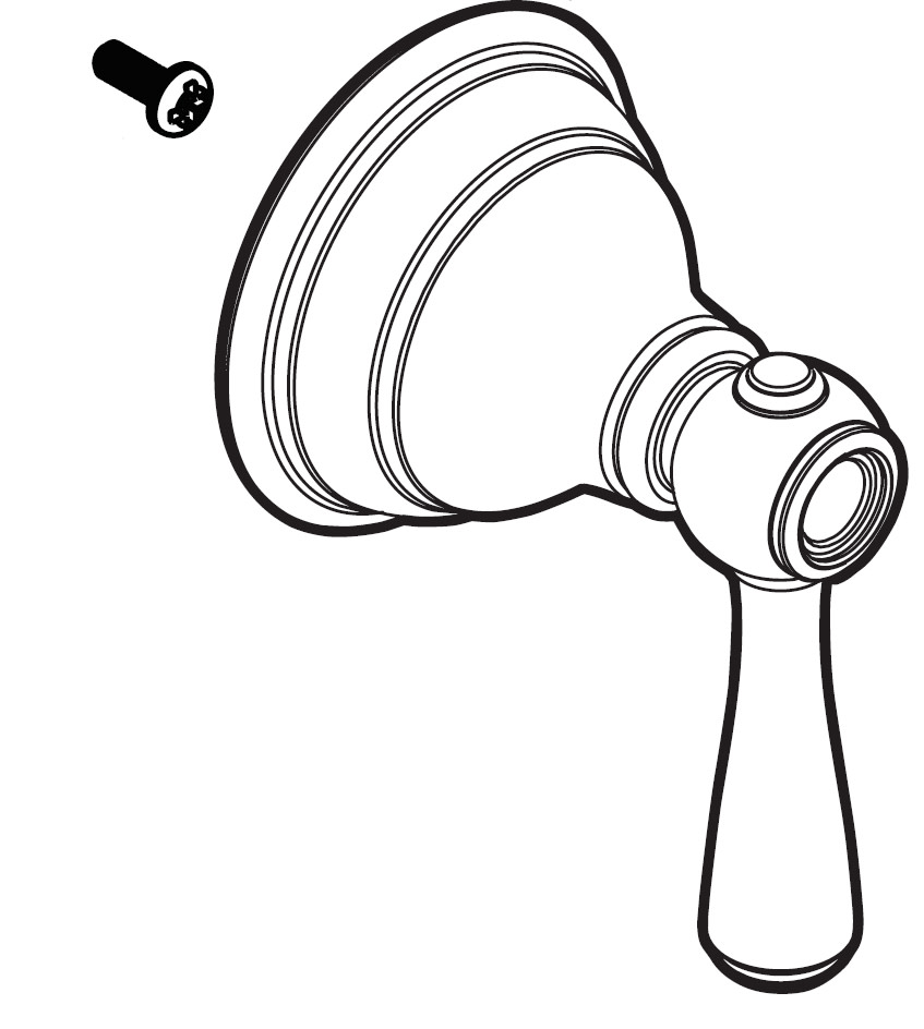 Moen 136640 Lever Handle Kit for Single Handle Shower Valve Wrought Iron Bath and Shower Parts Shower Trim Parts Handles