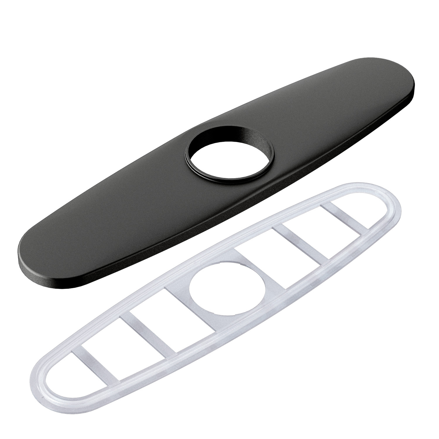 Photos - Tap Hidden Part Moen 141002 10" Replacement Escutcheon Plate Matte Black Faucet Accessories and Parts Kitchen Faucet Accessories Escutcheons