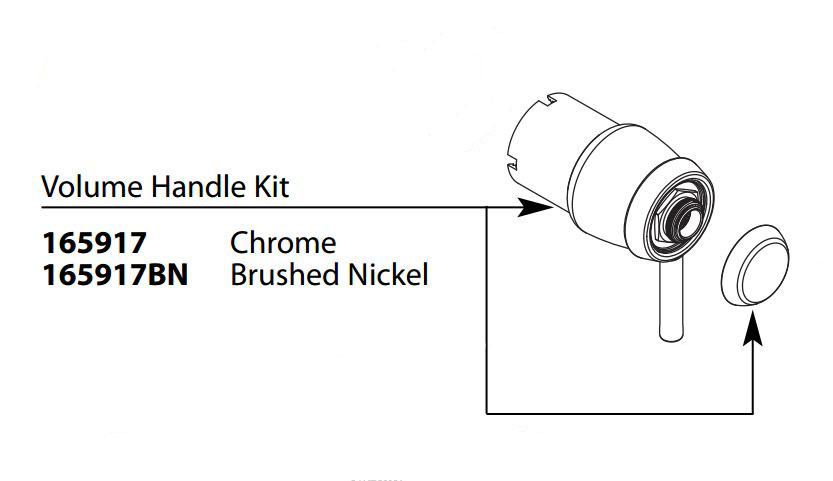 Moen 165917 Replacement Handle Kit for Volume Control Valve Trim from the Arris Collection Chrome Bath and Shower Parts Shower Trim Parts Handles