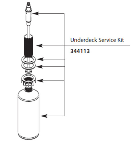 Photos - Kitchen Sink Moen 344113 Soap/Lotion Dispenser Underdeck Service Kit Less Dispenser Head Chrome Janitorial Product Parts Restroom Compone 