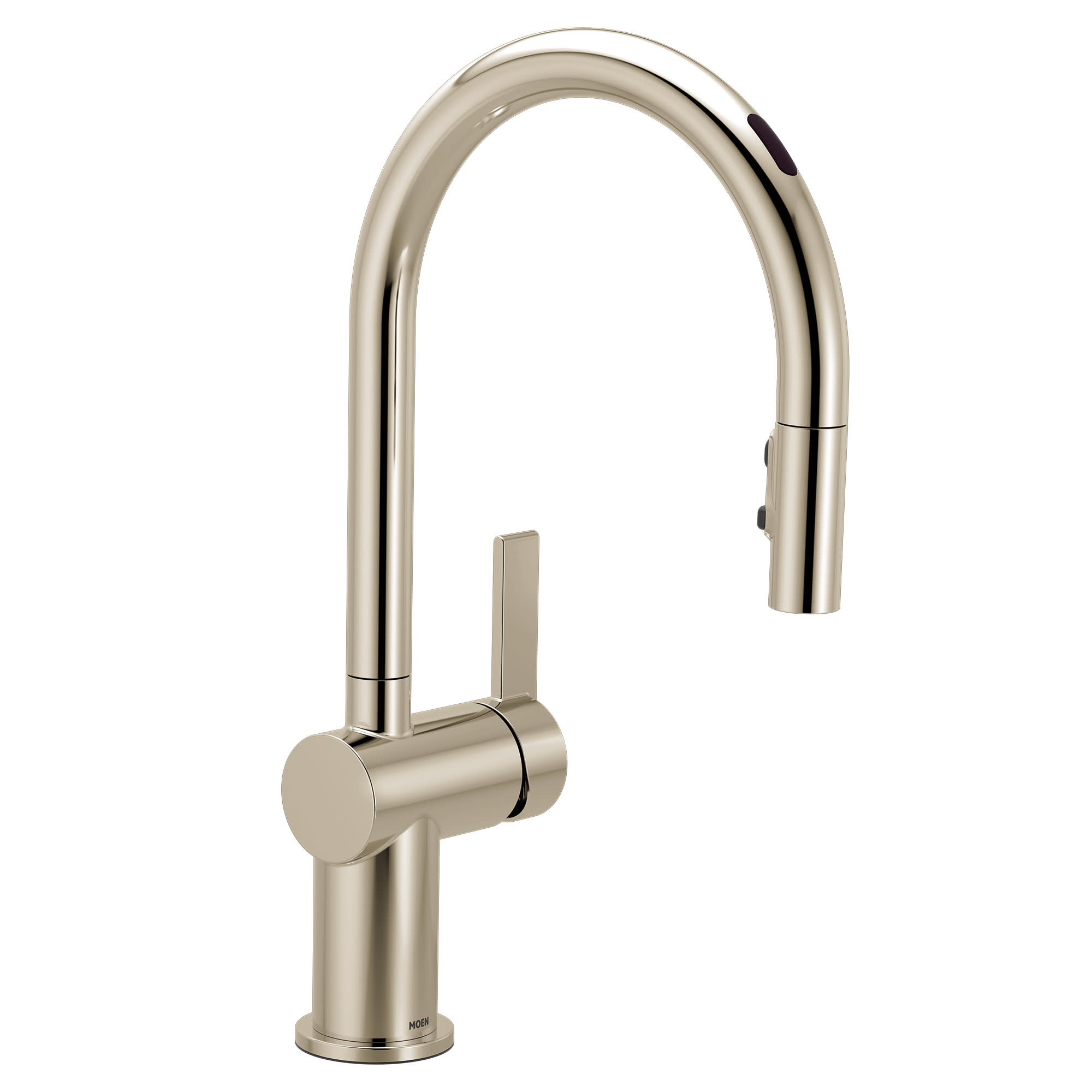 Moen 7622EV Cia 1.5 GPM Single Hole Pull Down Kitchen Faucet with Voice Activation Polished Nickel Faucet Kitchen Single Handle