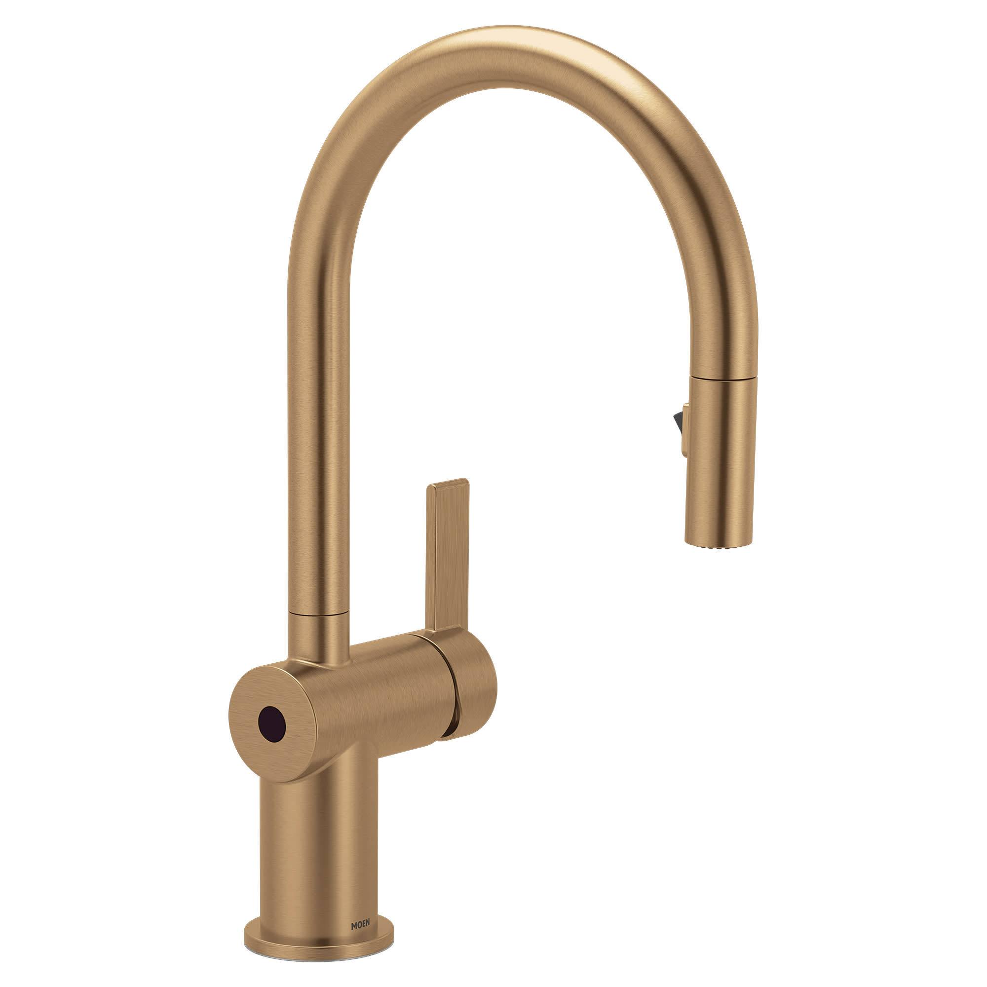 Moen 7622EW Cia 1.5 GPM Single Hole Pull Down Kitchen Faucet with MotionSense- Includes Escutcheon Bronzed Gold Faucet Kitchen Single Handle