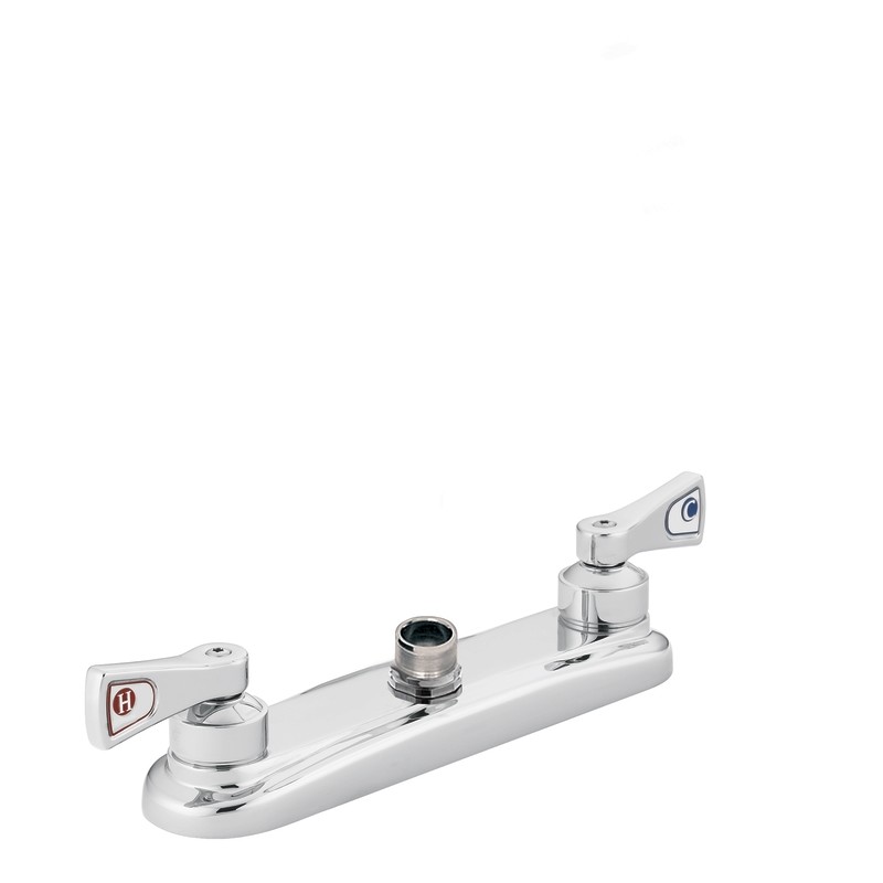 Moen 8280 M-Dura Commercial Kitchen Faucet Without Spout Chrome Faucet Kitchen Double Handle