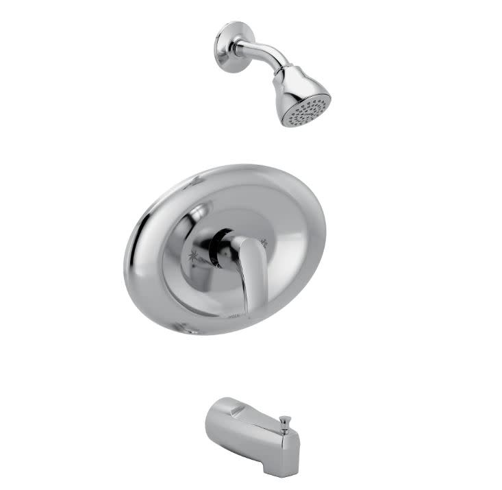 Photos - Shower System Moen L23569EP Chateau Posit-Temp Single Lever Handle Tub and Shower Trim Polished Chrome Showers Tub and Shower Pressure Bal 