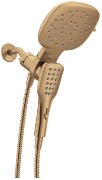 Moen 220C5 Verso 2.5 GPM Multi Function Shower Head with Hand Shower Infiniti™ Dial and Magnetix® Technology Bronzed Gold Showers Shower Heads Multi