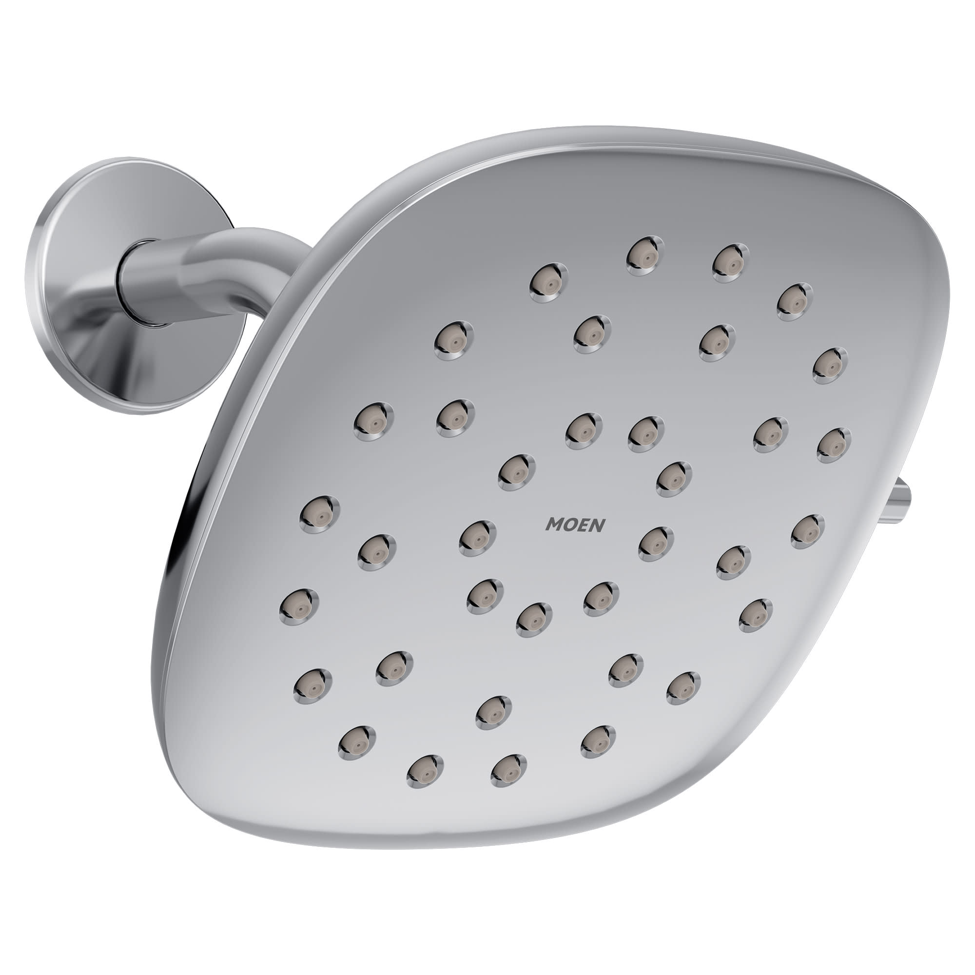 Moen 220R5EP Verso 1.75 GPM Multi Function Square Shower Head with Infiniti™ Dial Chrome Showers Shower Heads Multi Function