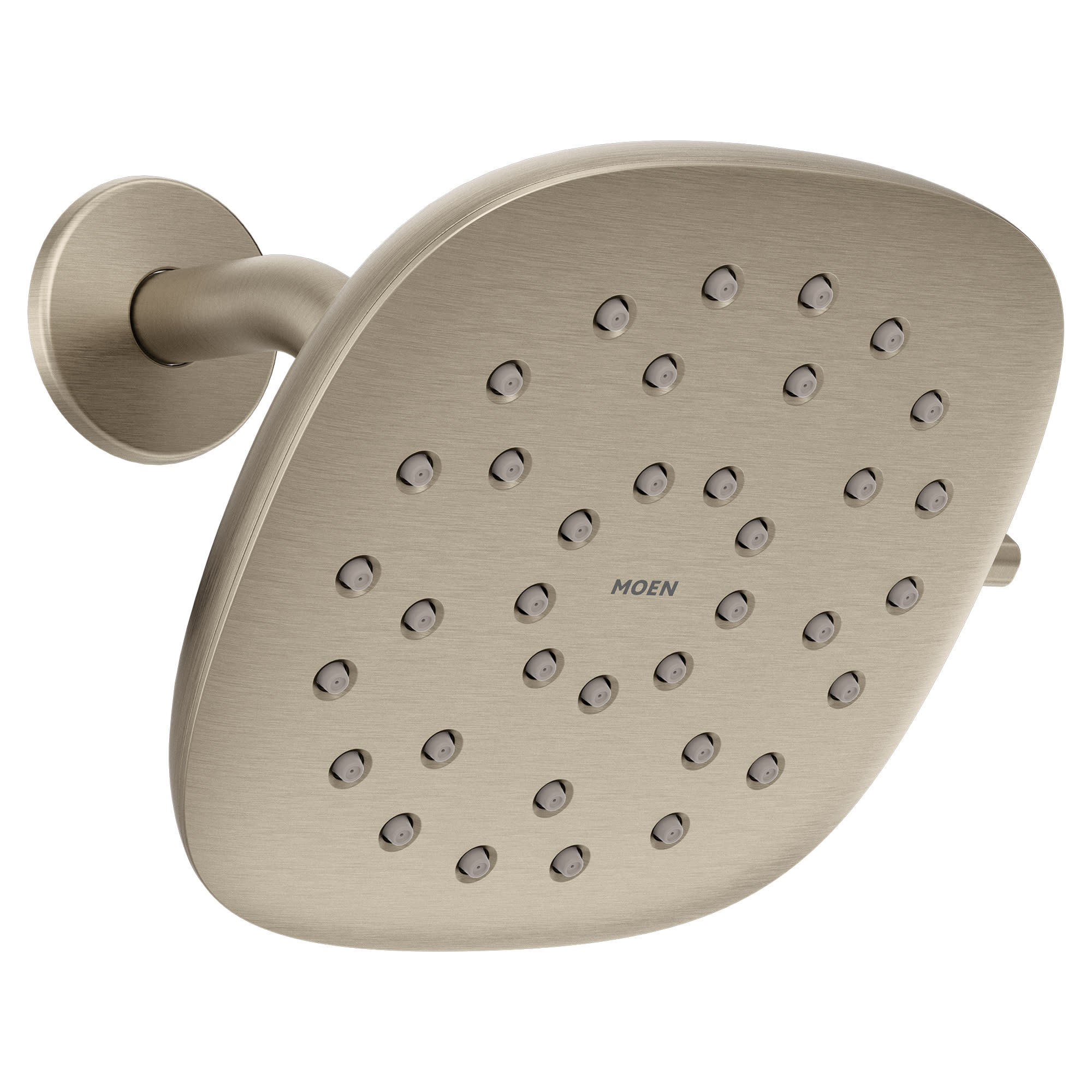Moen 220R5EP Verso 1.75 GPM Multi Function Square Shower Head with Infiniti™ Dial Brushed Nickel Showers Shower Heads Multi Function