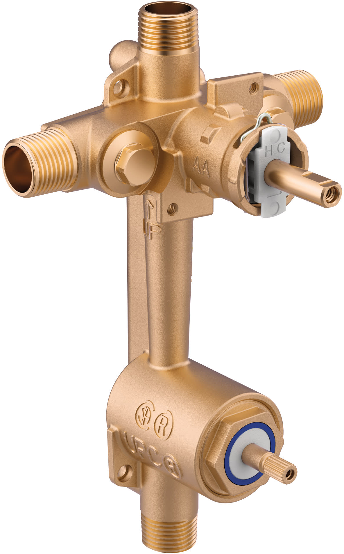 Photos - Shower Trap / Waste Moen 2551 2551 Posi-Temp 1/2" IPS Pressure Balanced Rough-in Valve with 3 Function Diverter - 1 Shared and 2 Independent Val 