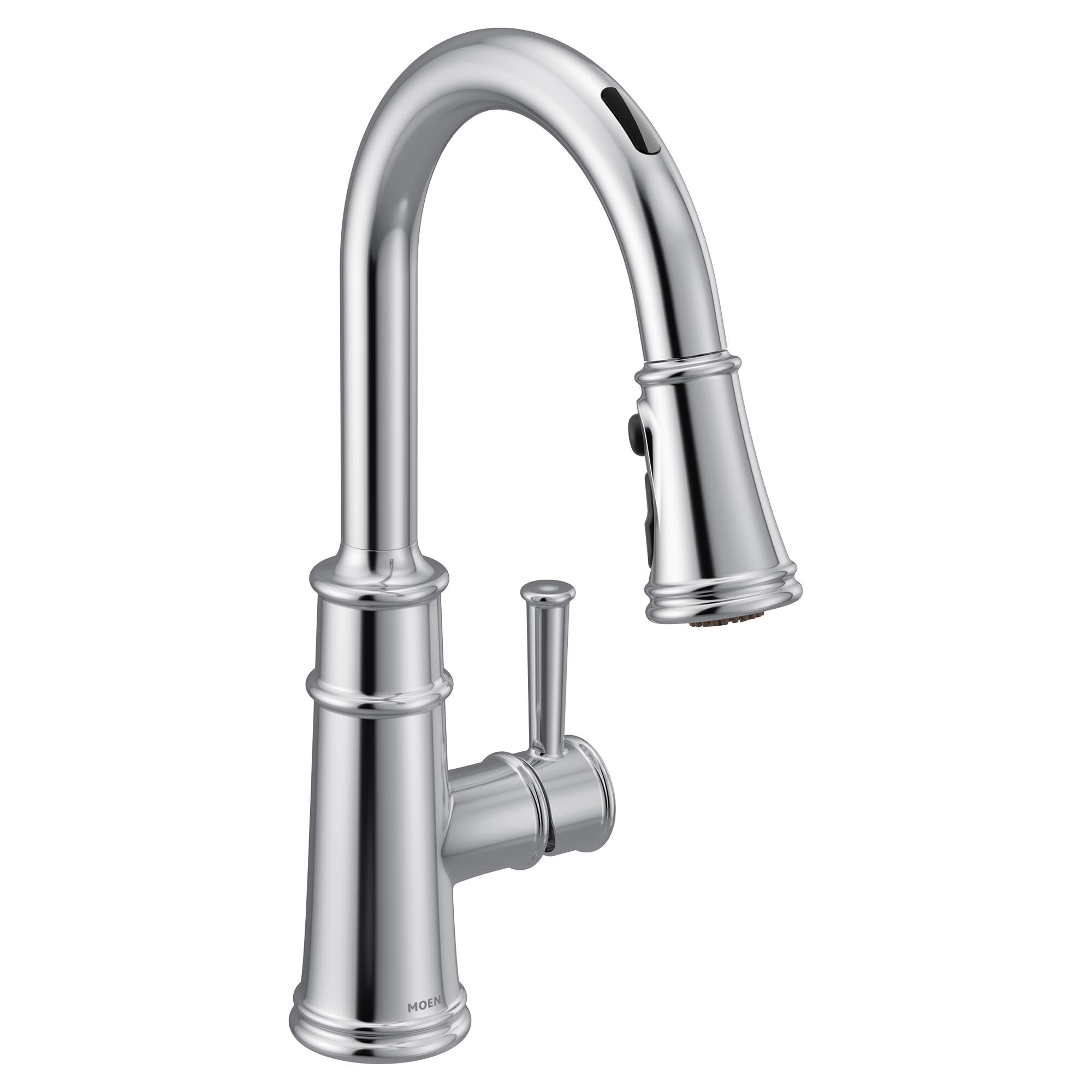 Moen 7260EV Belfield Smart Faucet 1.5 GPM Single Hole Pull Down Kitchen Faucet with Voice Control Chrome Faucet Kitchen Single Handle