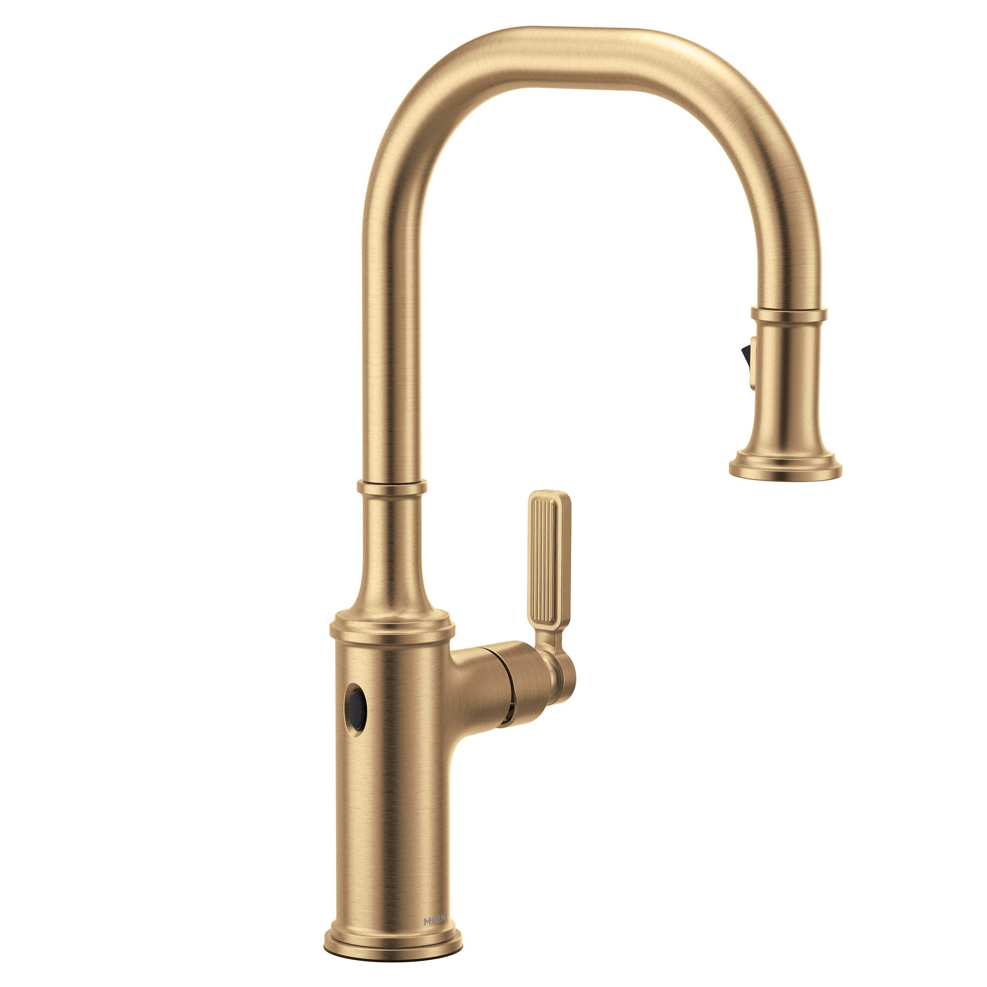 Moen 7770EW Smyth 1.5 GPM Single Hole Pull Down Kitchen Faucet with MotionSense Wave and Power Clean Bronzed Gold Faucet Kitchen Single Handle