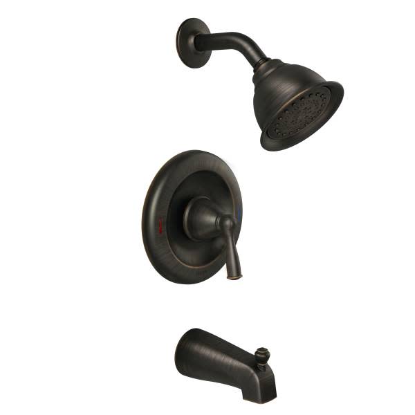 Moen 82910 Single Handle Posi-Temp Tub and Shower Valve Trim with Single Function Shower Head from the Banbury Collection (Valve Included)