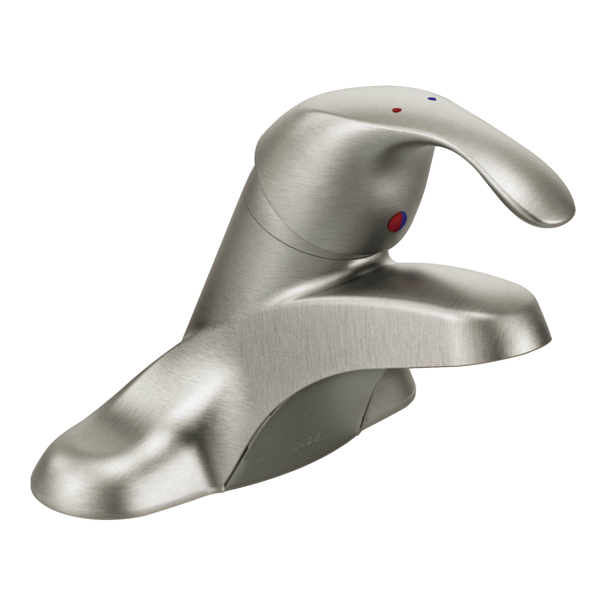 Moen 8430 Single Handle Centerset Bathroom Faucet from the M-BITION Collection (Valve Included) Classic Brushed Nickel Faucet Bathroom Sink Faucets