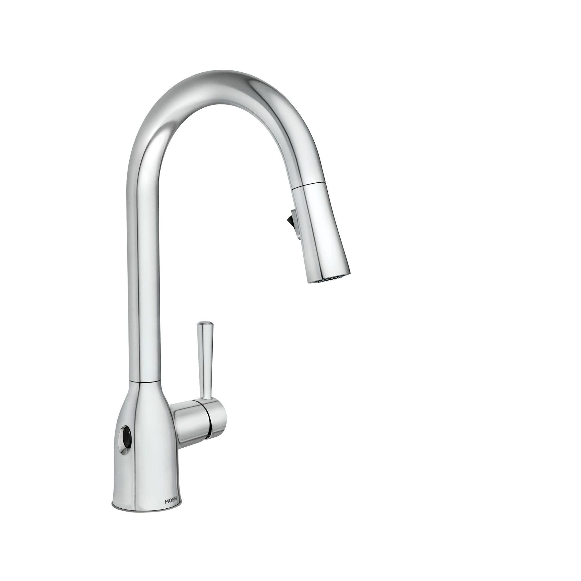 Moen 87233EW Adler 1.5 GPM Single Hole Pull Down Kitchen Faucet with Touchless Technology Chrome Faucet Kitchen Single Handle