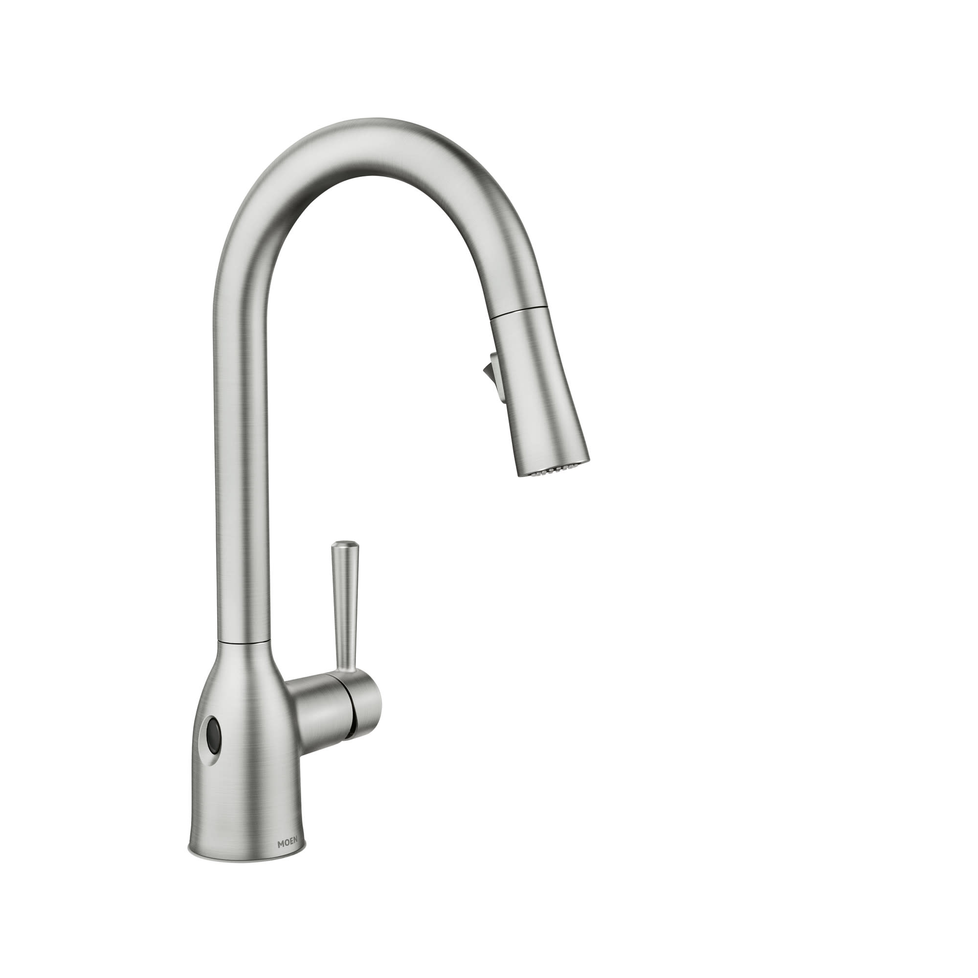 Moen 87233EW Adler 1.5 GPM Single Hole Pull Down Kitchen Faucet with Touchless Technology Spot Resist Stainless Faucet Kitchen Single Handle