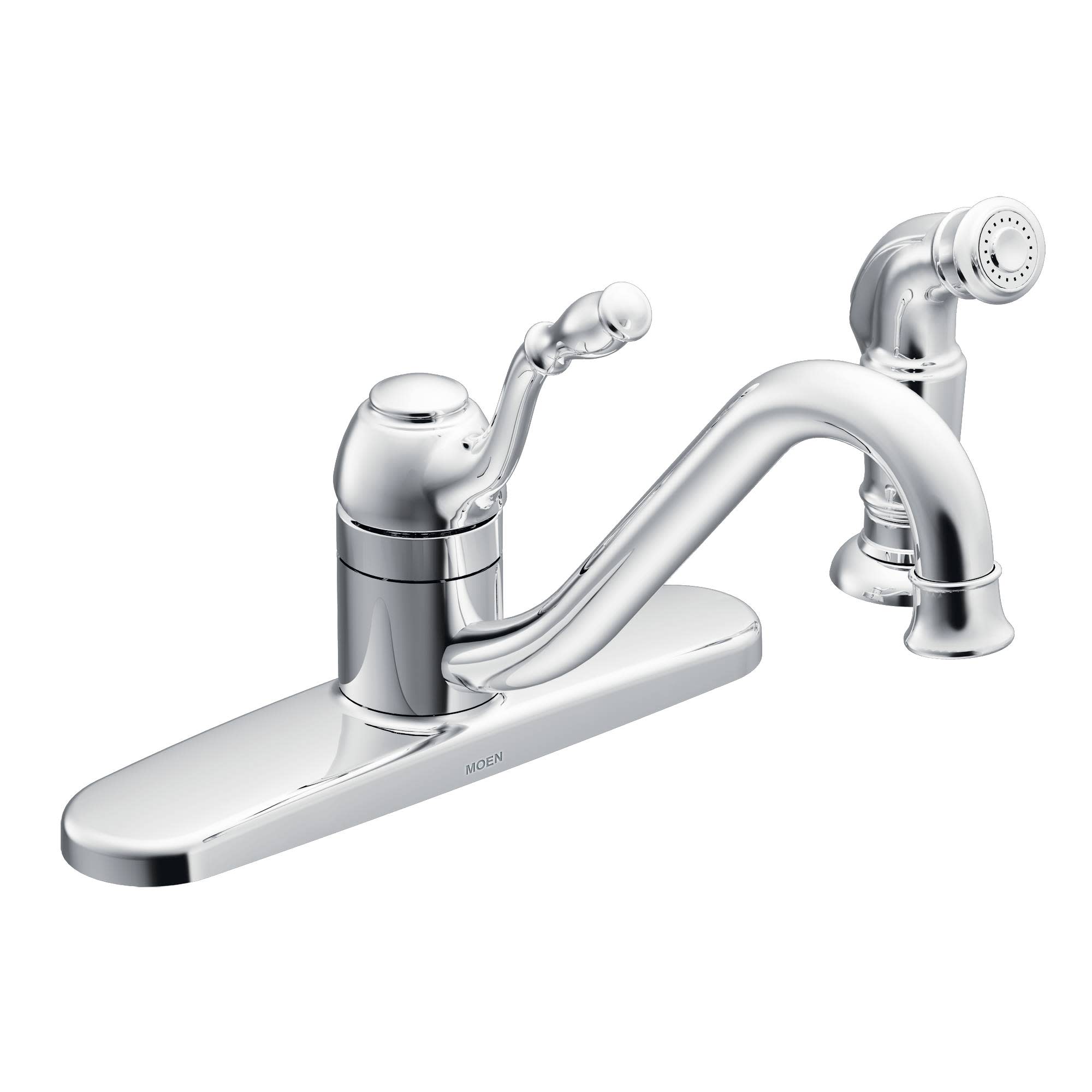 Moen CA87009 Lindley Kitchen Faucet with Side Spray Chrome Faucet Kitchen Single Handle