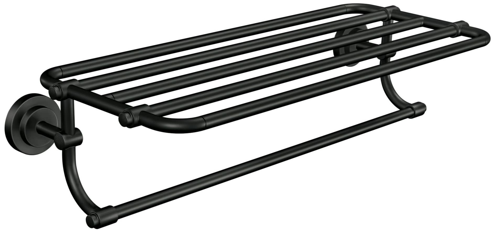 Photos - Towel Holder Moen DN0794 Iso 26-15/16" Stainless Steel Towel Rack Matte Black Bathroom Hardware and Accessories Bathroom Hardware Towel R 