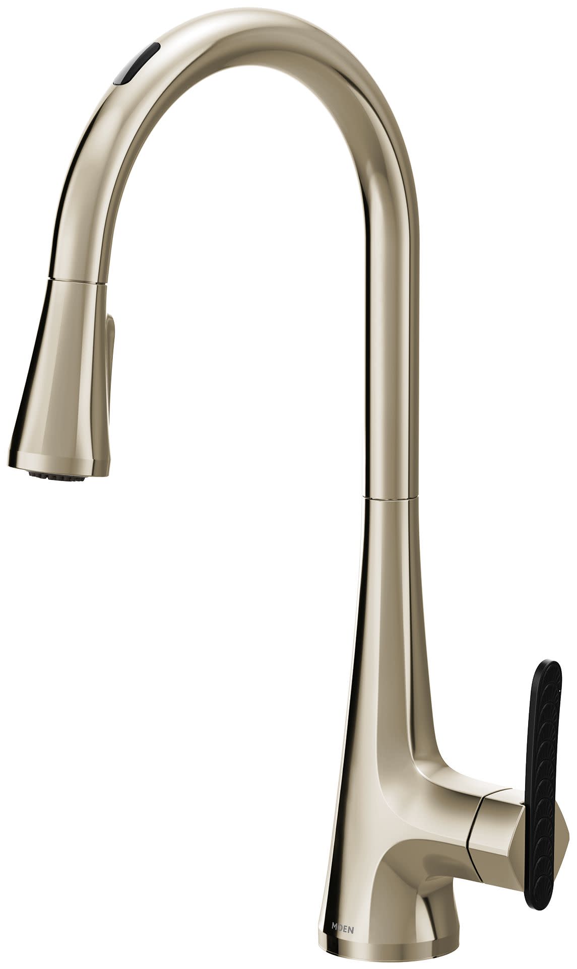 Moen S7235EV Sinema Smart Faucet 1.5 GPM Single Hole Pull Down Kitchen Faucet with Voice Control Polished Nickel Faucet Kitchen Single Handle