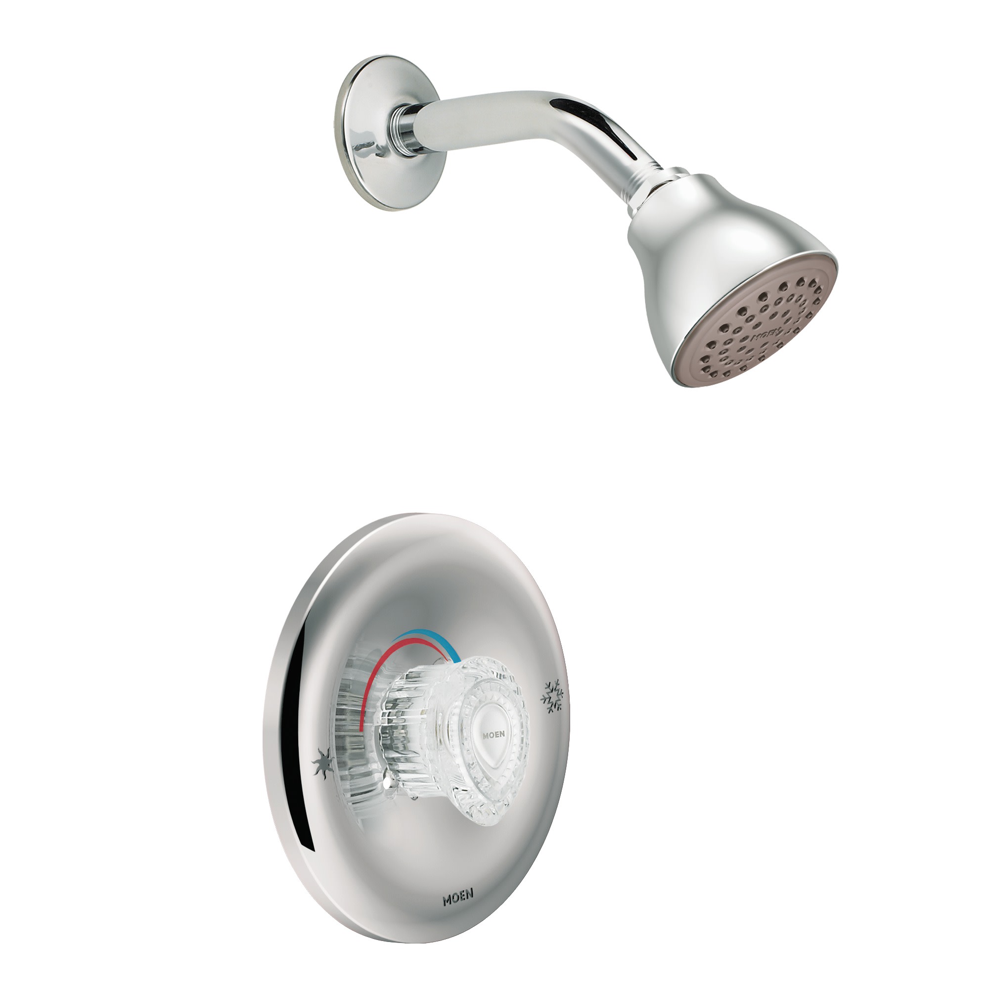 Photos - Shower System Moen T182 Single Handle Posi-Temp Pressure Balanced Shower Trim with Shower Head from the Chateau Collection  Ch (Less Valve)