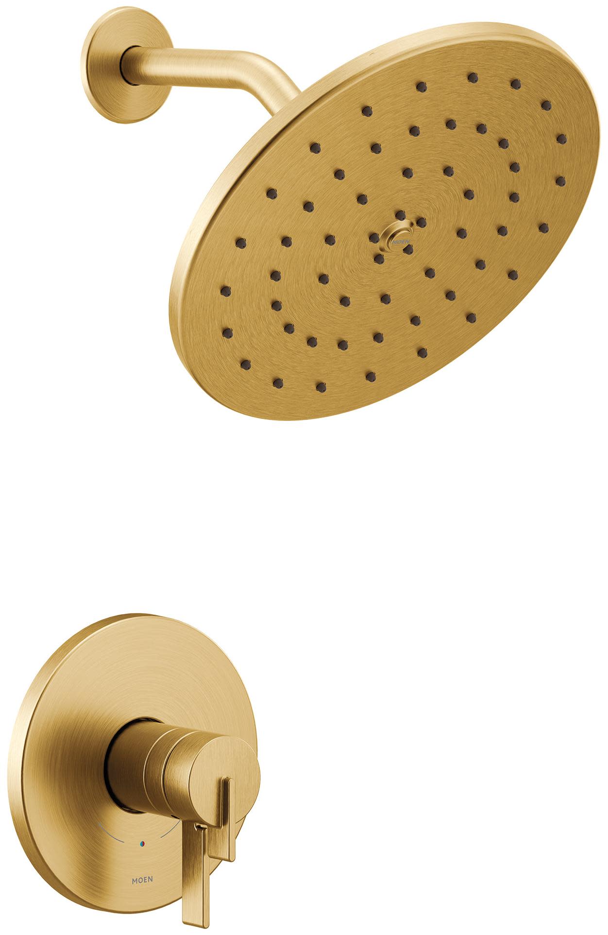 Moen UT4362EP Cia M-CORE 4-Series Shower Only Trim Package with 1.75 GPM Single Function Shower Head Brushed Gold Showers Shower Only Pressure